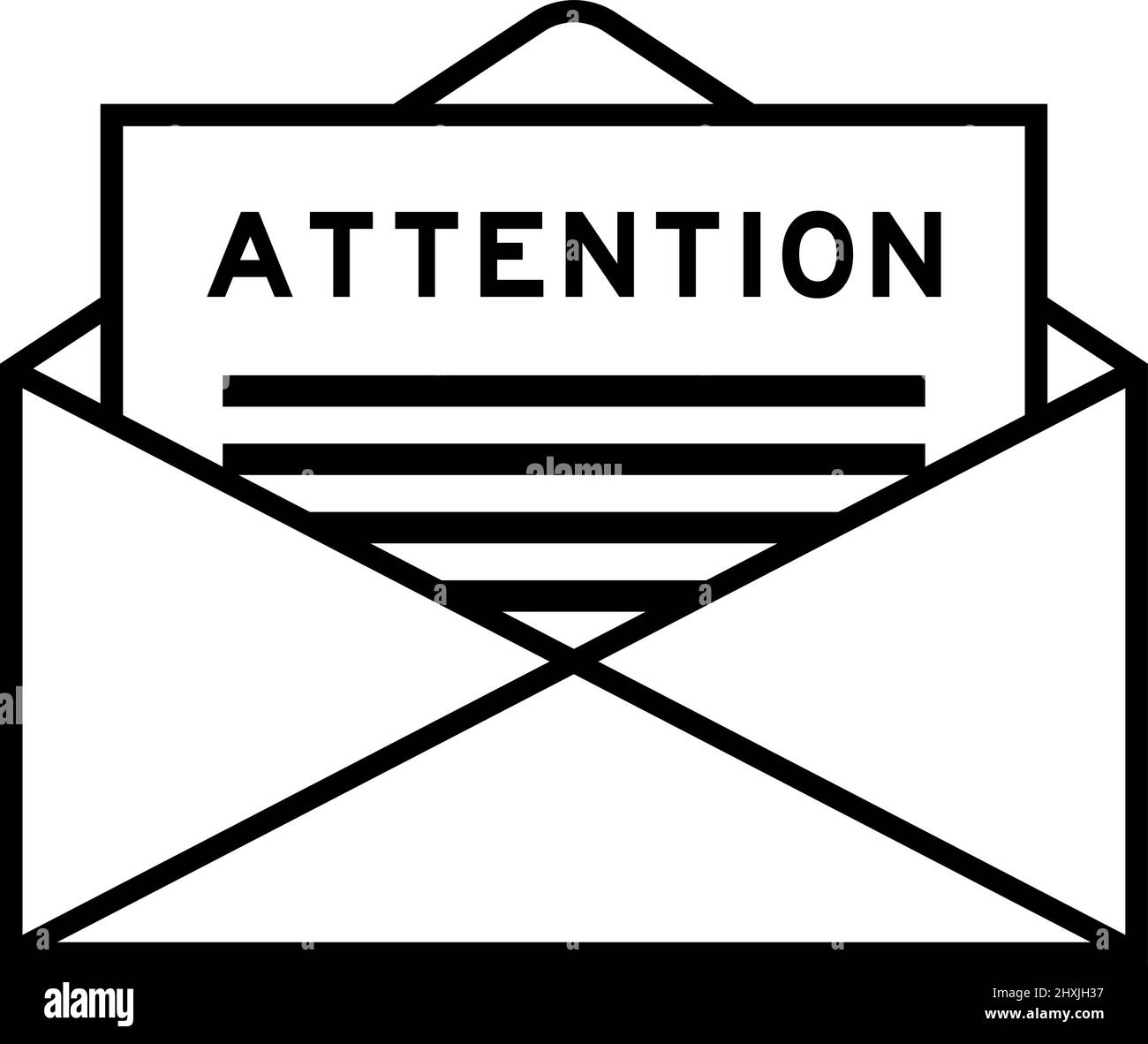Envelope and letter sign with word attention as the headline Stock Vector Image & Art Alamy