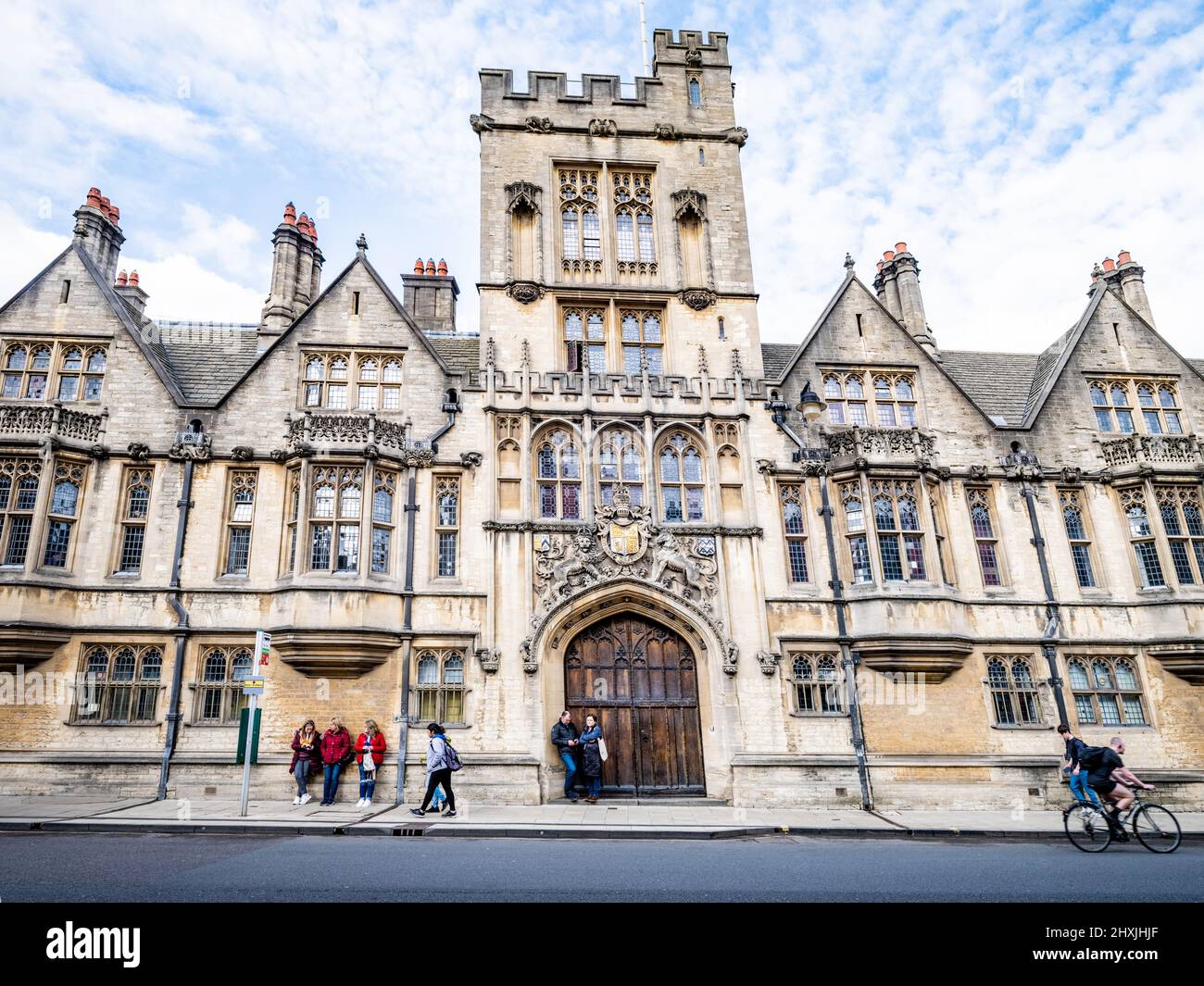 The Cordrington Library entrance on High Street, Oxford, part of All Souls College. Stock Photo