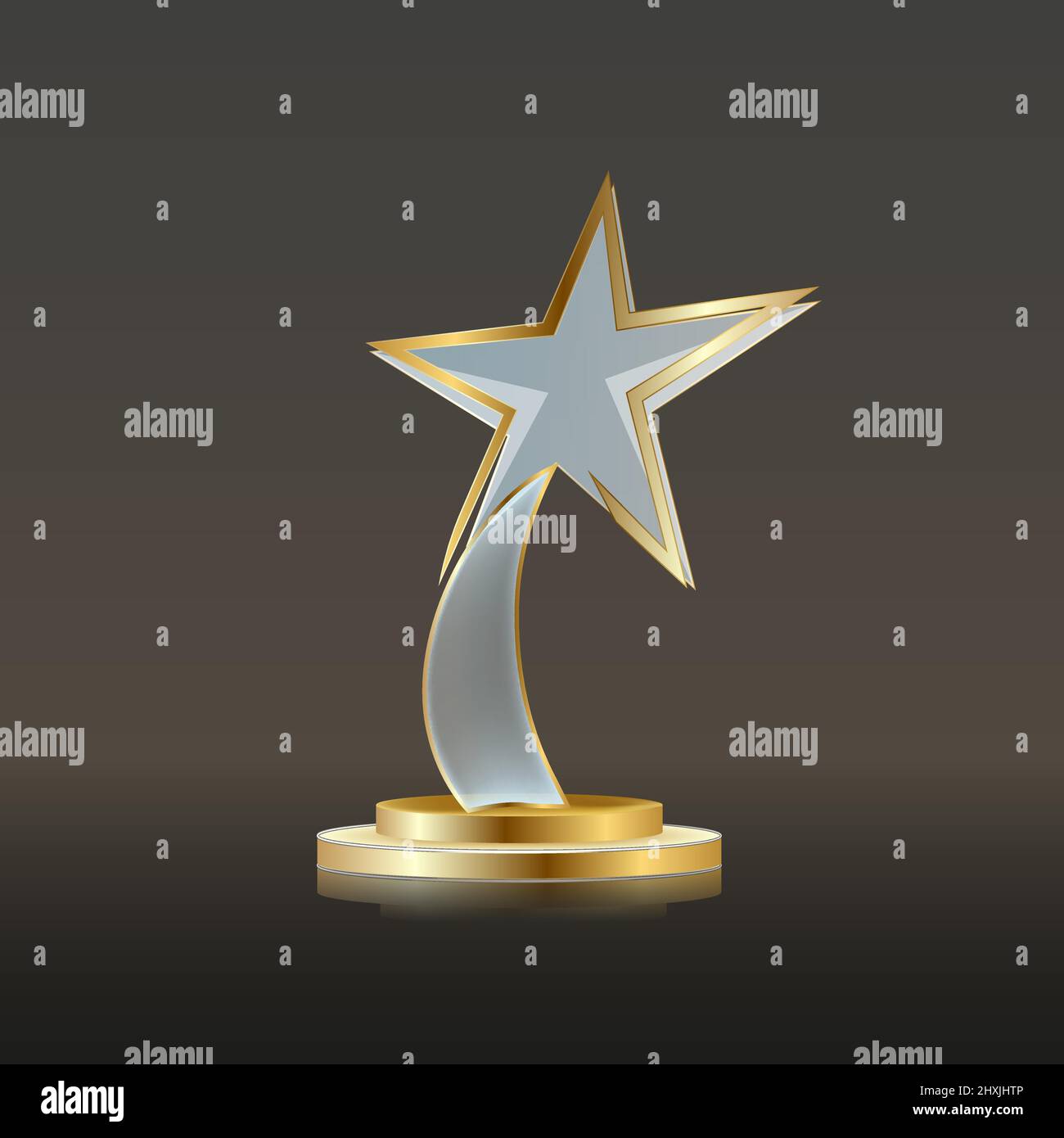 Glass Trophy Award. First place Prize plaque Stock Vector Image & Art