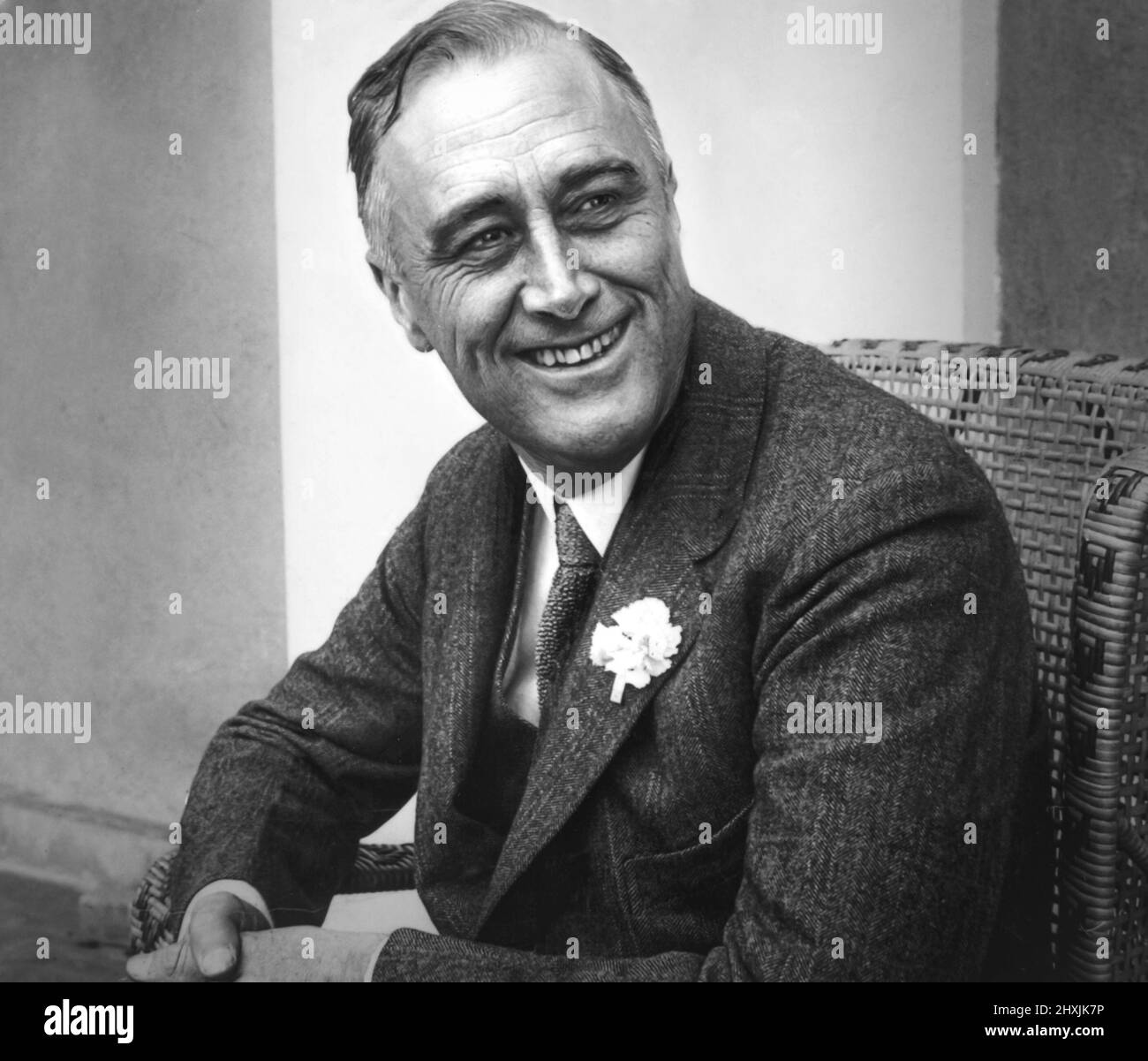 Franklin D. Roosevelt President of the United States during World War 2 Stock Photo