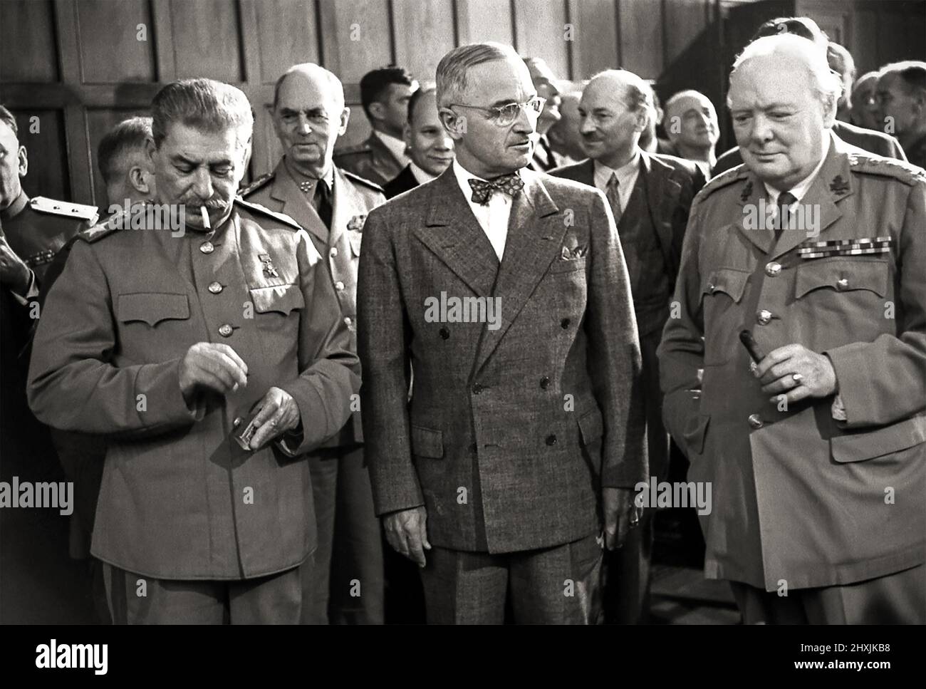 Stalin Roosevelt Churchill - Yalta Conference Stock Photo