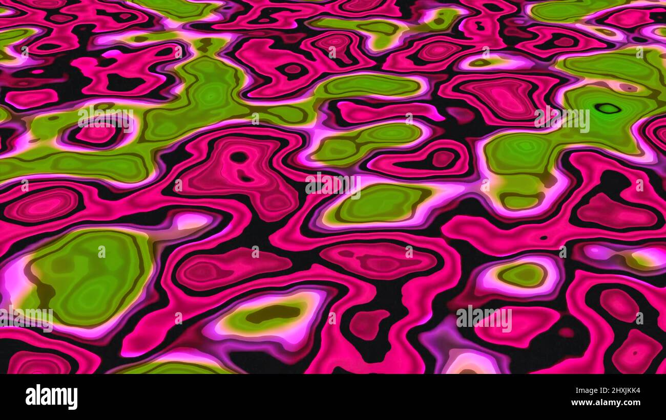Lava pattern with moving spots. Design. Colorful background with moving ...