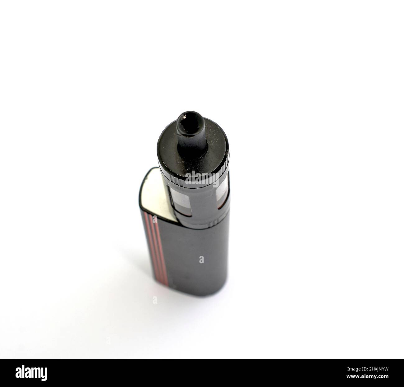 Vaping device, electronic cigarette on white background Stock Photo
