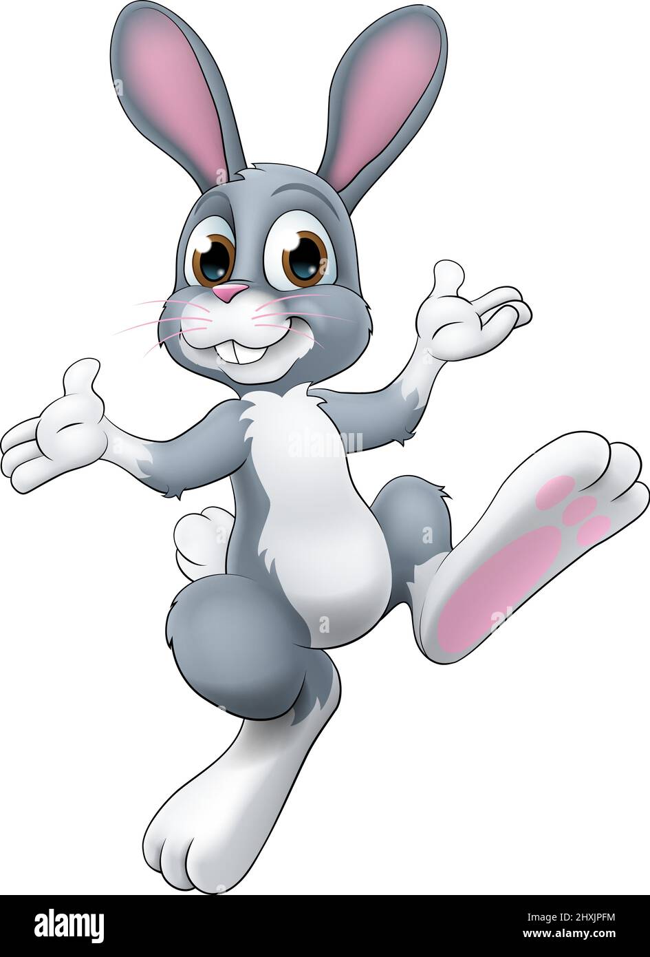 Easter Bunny Rabbit Cartoon Character Illustration Stock Vector