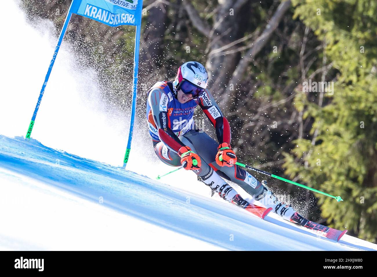 Kranjska Gora, Kranjska Gora, Slovenia, March 13, 2022, KRISTOFFERSEN  Henrik (NOR) during FIS Alpine Ski World Cup 2022 - Giant Slalom of  Kranjska Gora - alpine ski race Stock Photo - Alamy