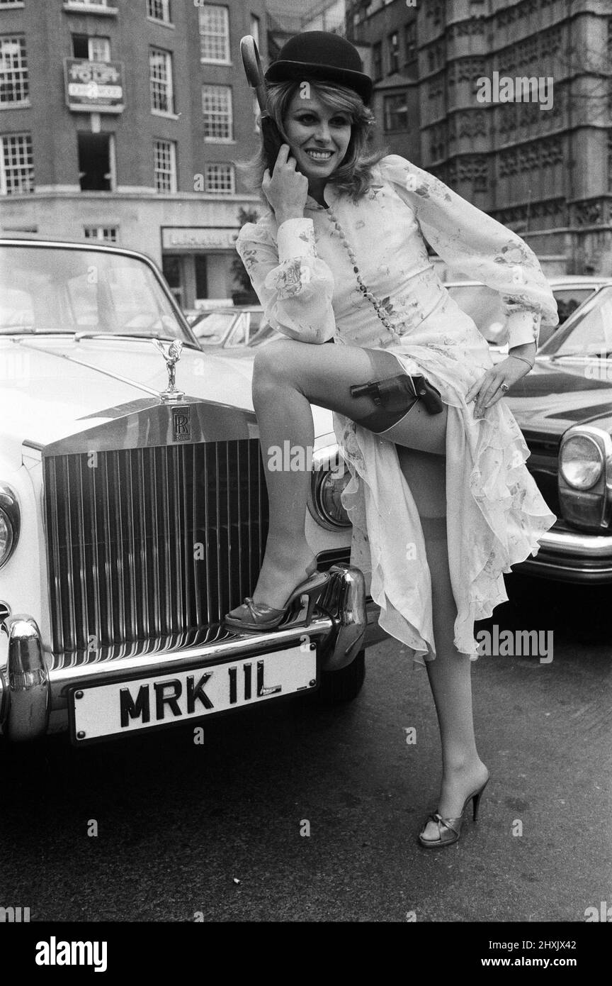 Joanna Lumley, star of The New Avengers. 8th March 1976. Stock Photo