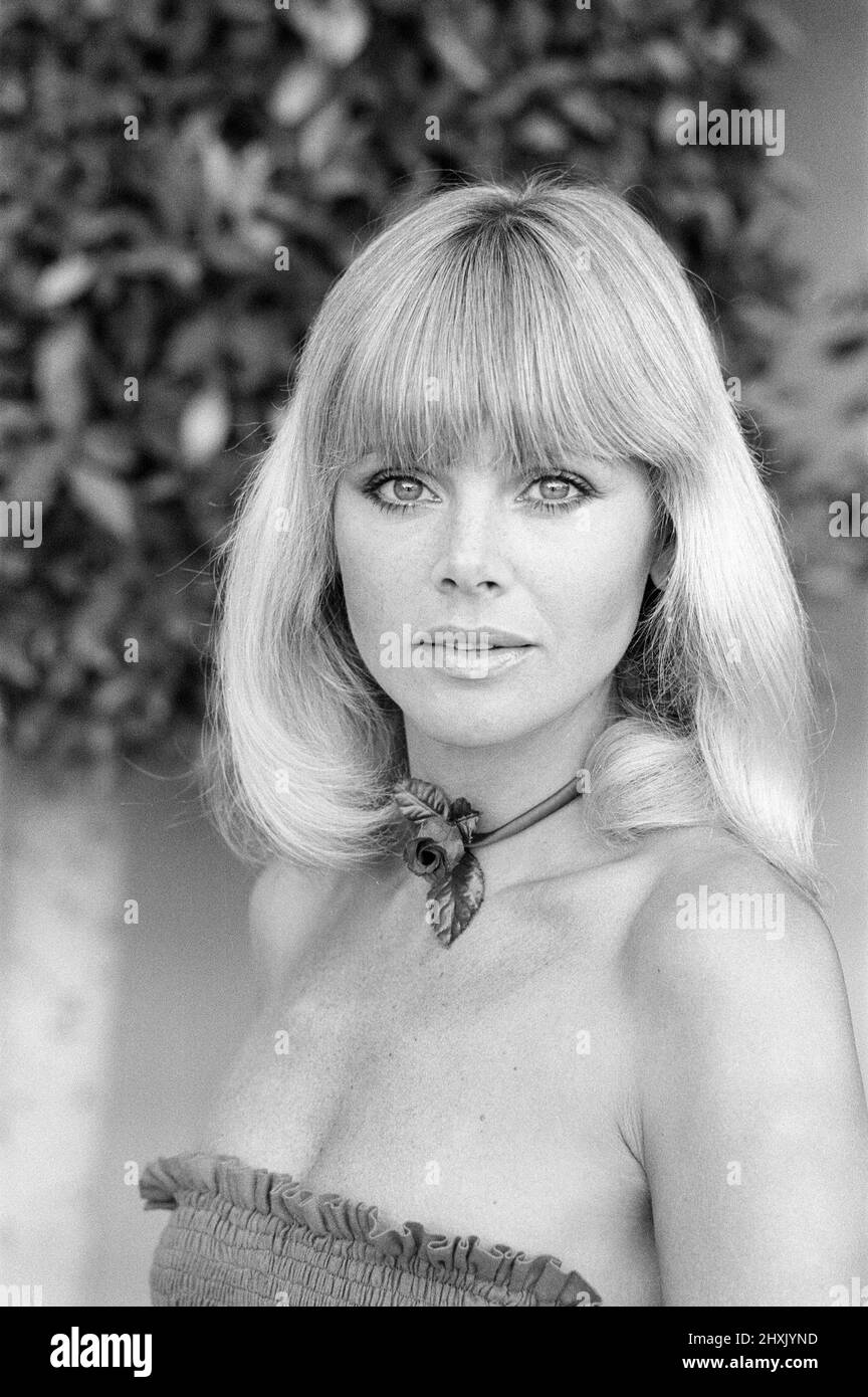 Britt Ekland, Swedish actress, pictured at home in Beverly Hills, Los ...