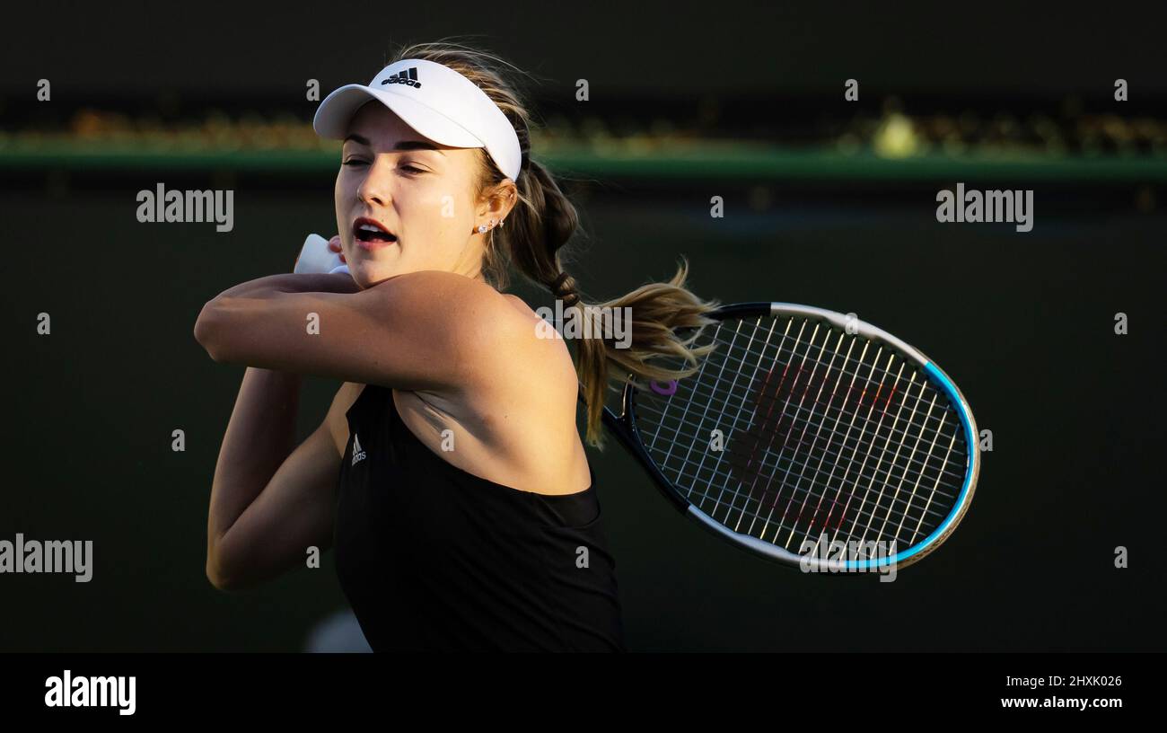 Anna Kalinskaya of Russia in action against Alize of France