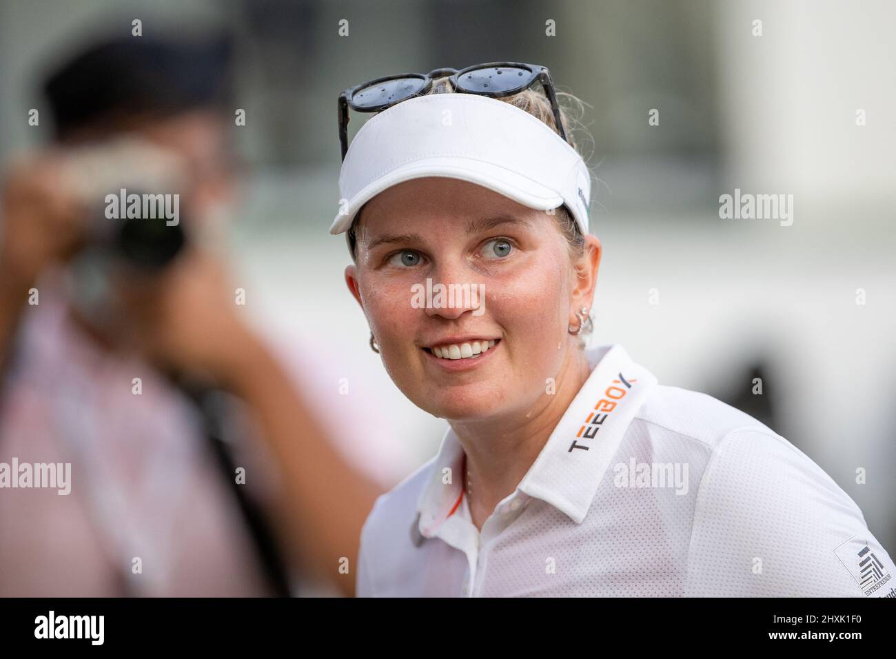 Pattaya Thailand - March 13:  Nanna Koerstz Madsen from Denmark is the tournament winner on the 4th and final day of The Honda LPGA Thailand at Siam Country Club Old Course on March 13, 2022 in Pattaya, Thailand (Photo by Peter van der Klooster/Orange Pictures) Stock Photo