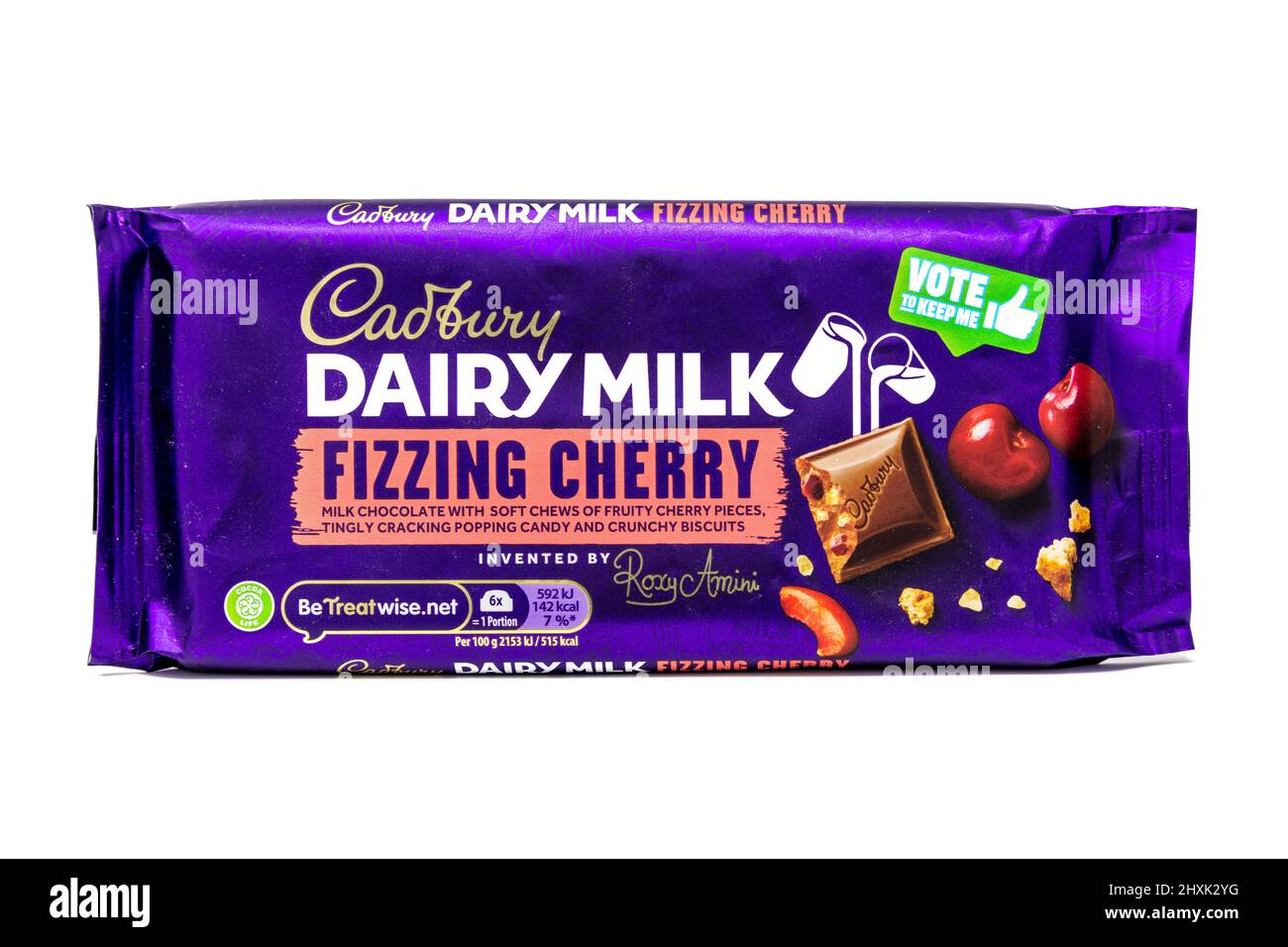 Cadbury Dairy Milk Fizzing Cherry Stock Photo