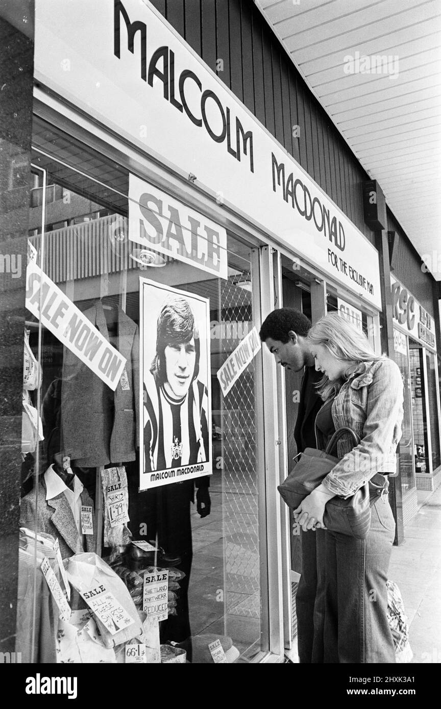 Clothes Shop owned by Malcolm MacDonald, Newcastle United Striker, located in Newgate Street