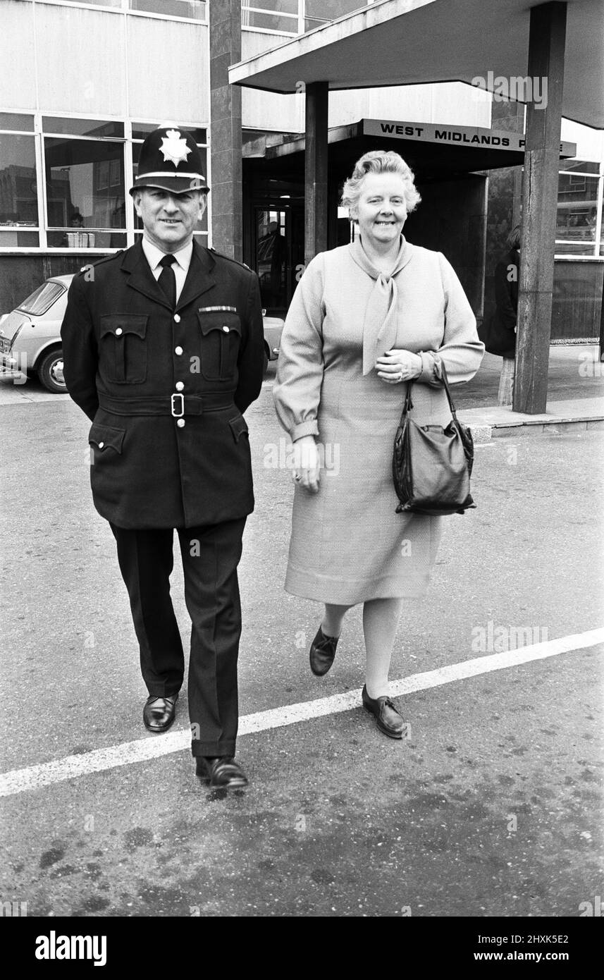 'Heading for retirement' PC Ted Rose and Sgt Brenda Ward, of Coventry Police. 15th April 1976. Stock Photo