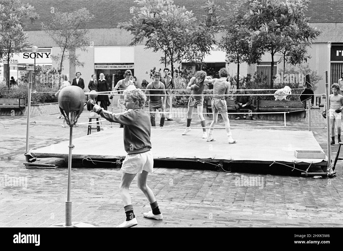 Boxing Club Display, Teesside, 1976 Stock Photo Alamy