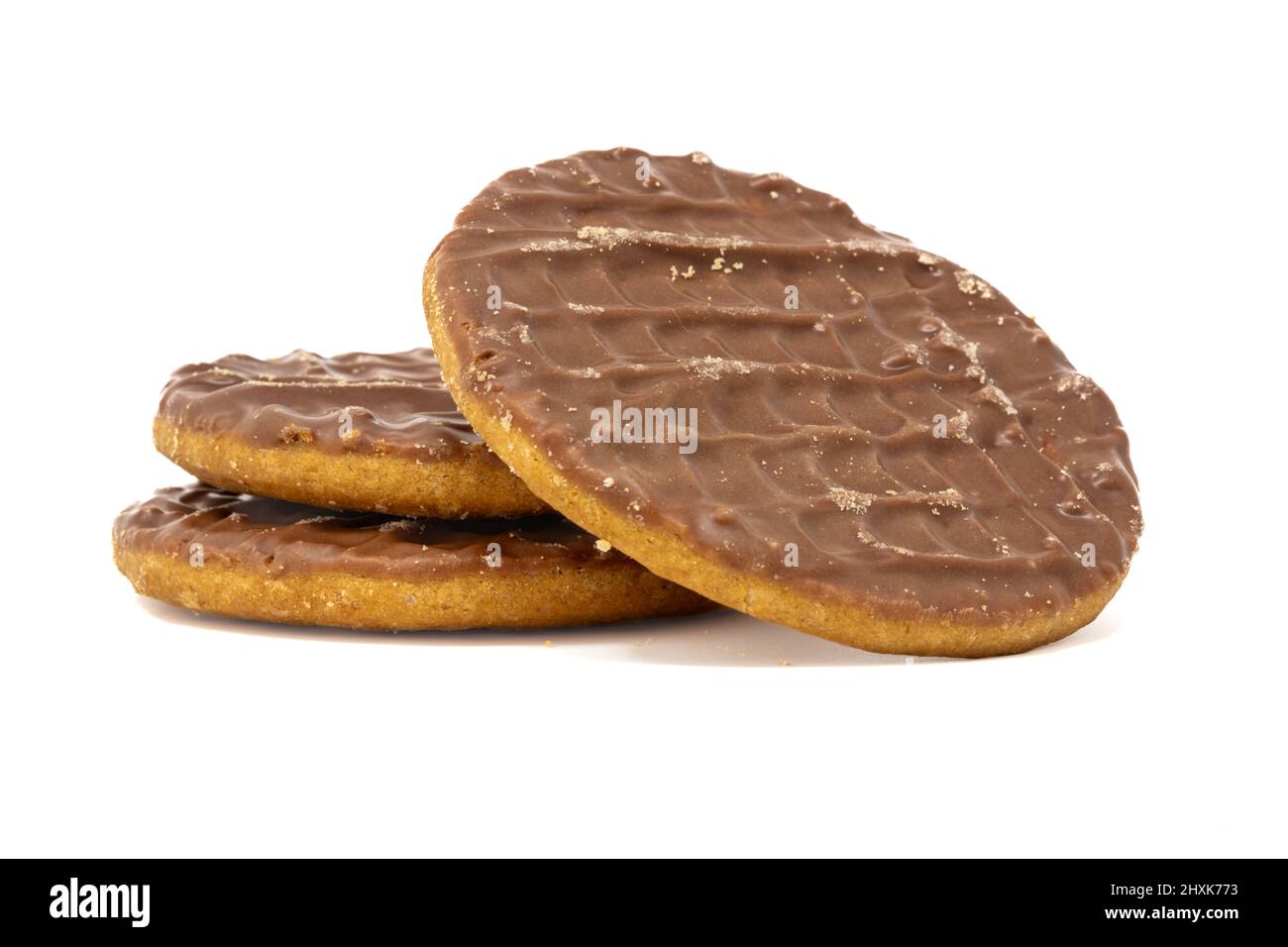 Milk Chocolate Digestives Biscuits Stock Photo Alamy