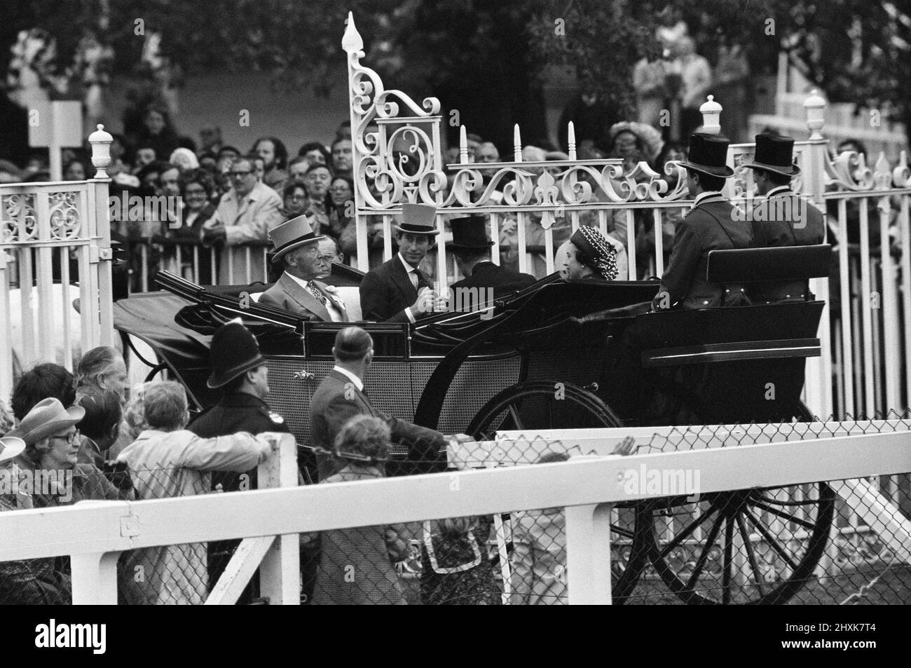 First Day at Royal Ascot, Tuesday 14th June 2019. Our Picture Shows ... Royal Carriage, Louis Mountbatten, 1st Earl Mountbatten of Burma, Prince Charles and The Queen. Stock Photo