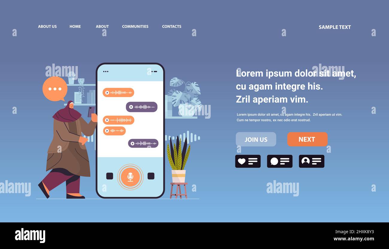 Woman recording voice messages Stock Vector Images - Alamy