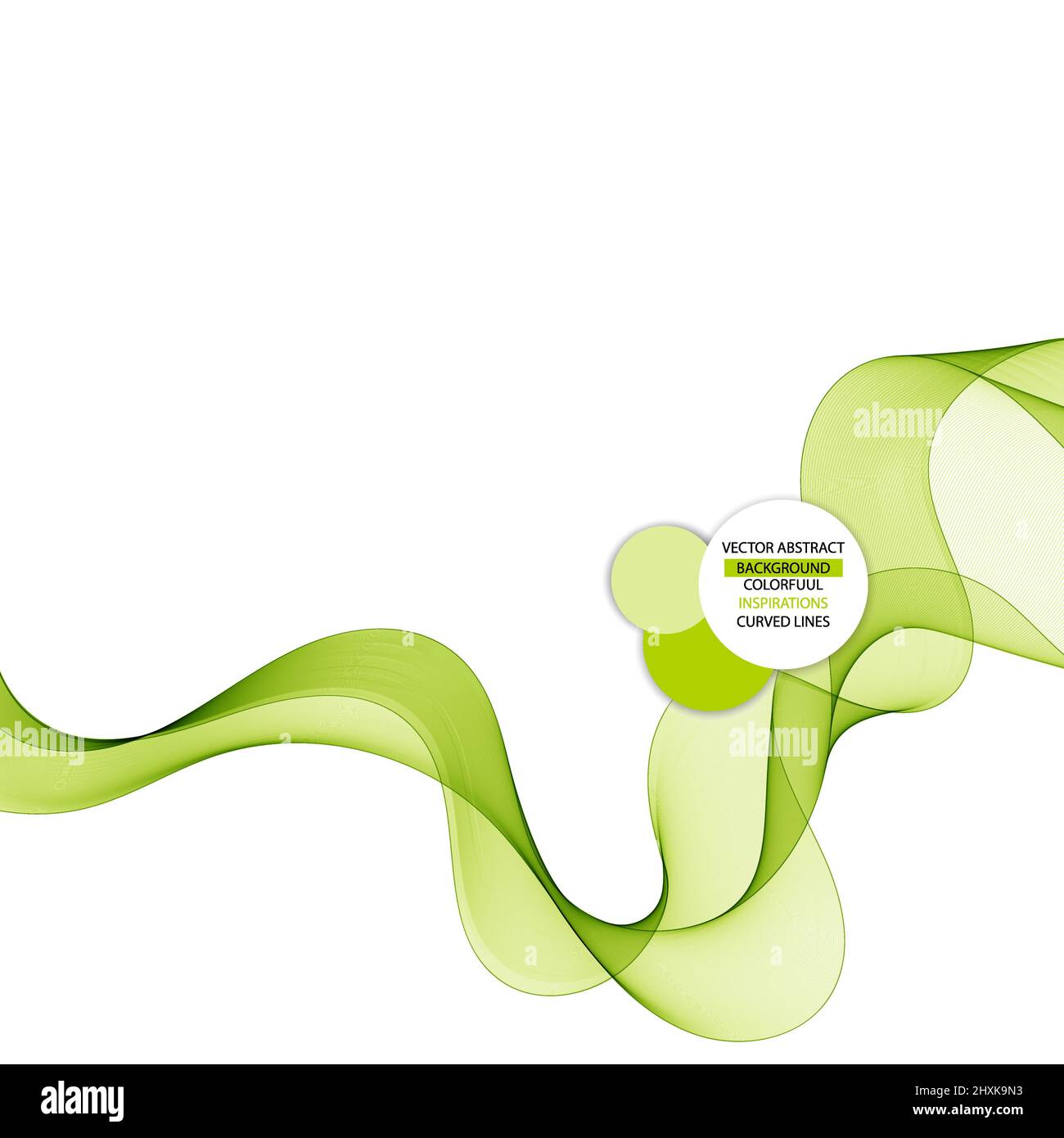 green wave. abstract vector graphics. eps 10 Stock Photo - Alamy
