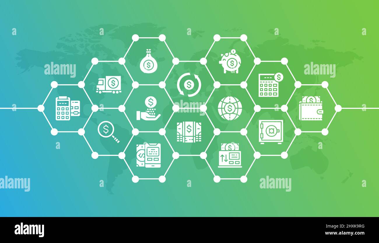 Money and Banking flat design concept illustration. Credit Card