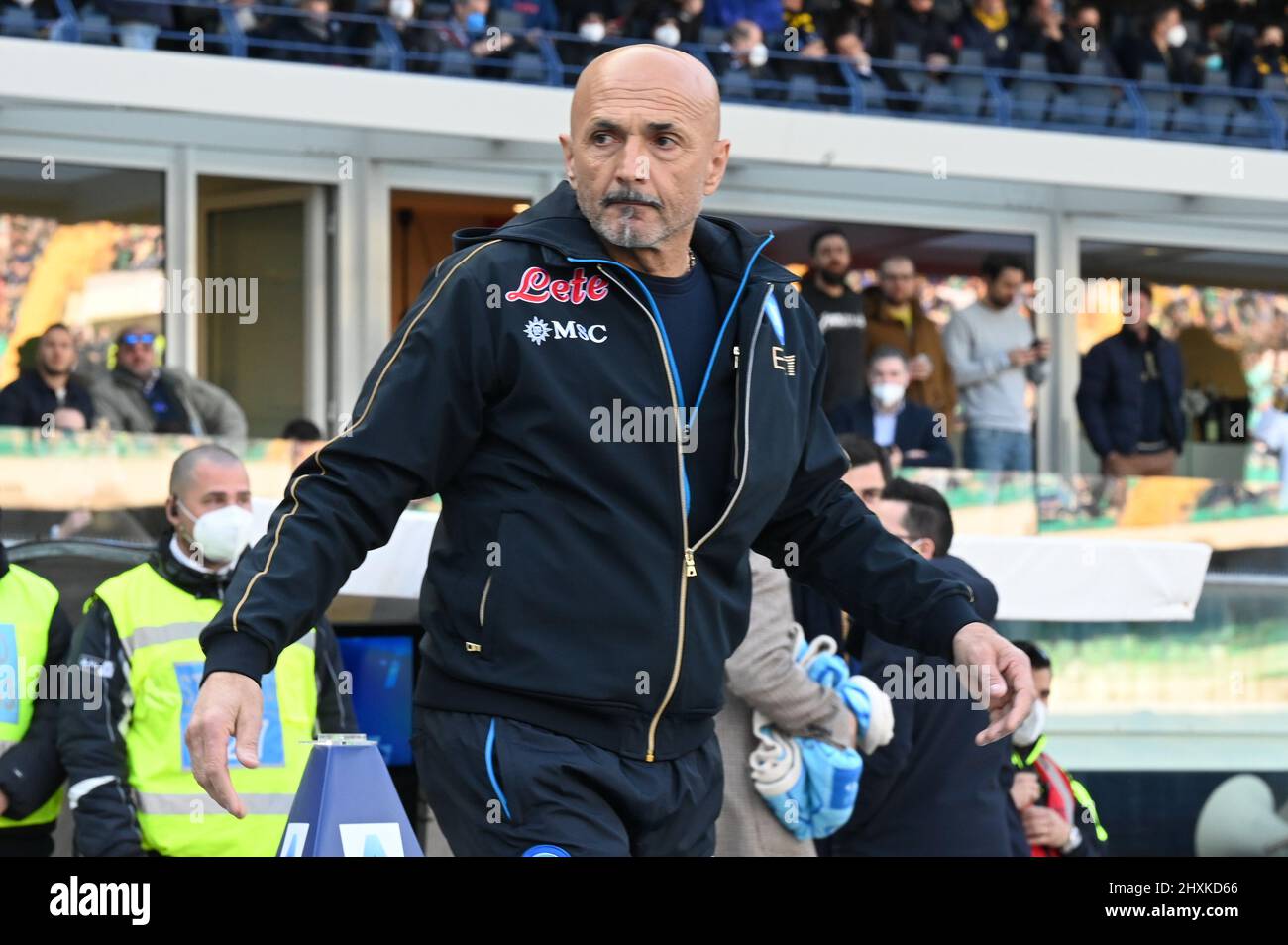 luciano spalletti napoli's coach  during  Hellas Verona FC vs SSC Napoli, italian soccer Serie A match in Verona, Italy, March 13 2022 Stock Photo