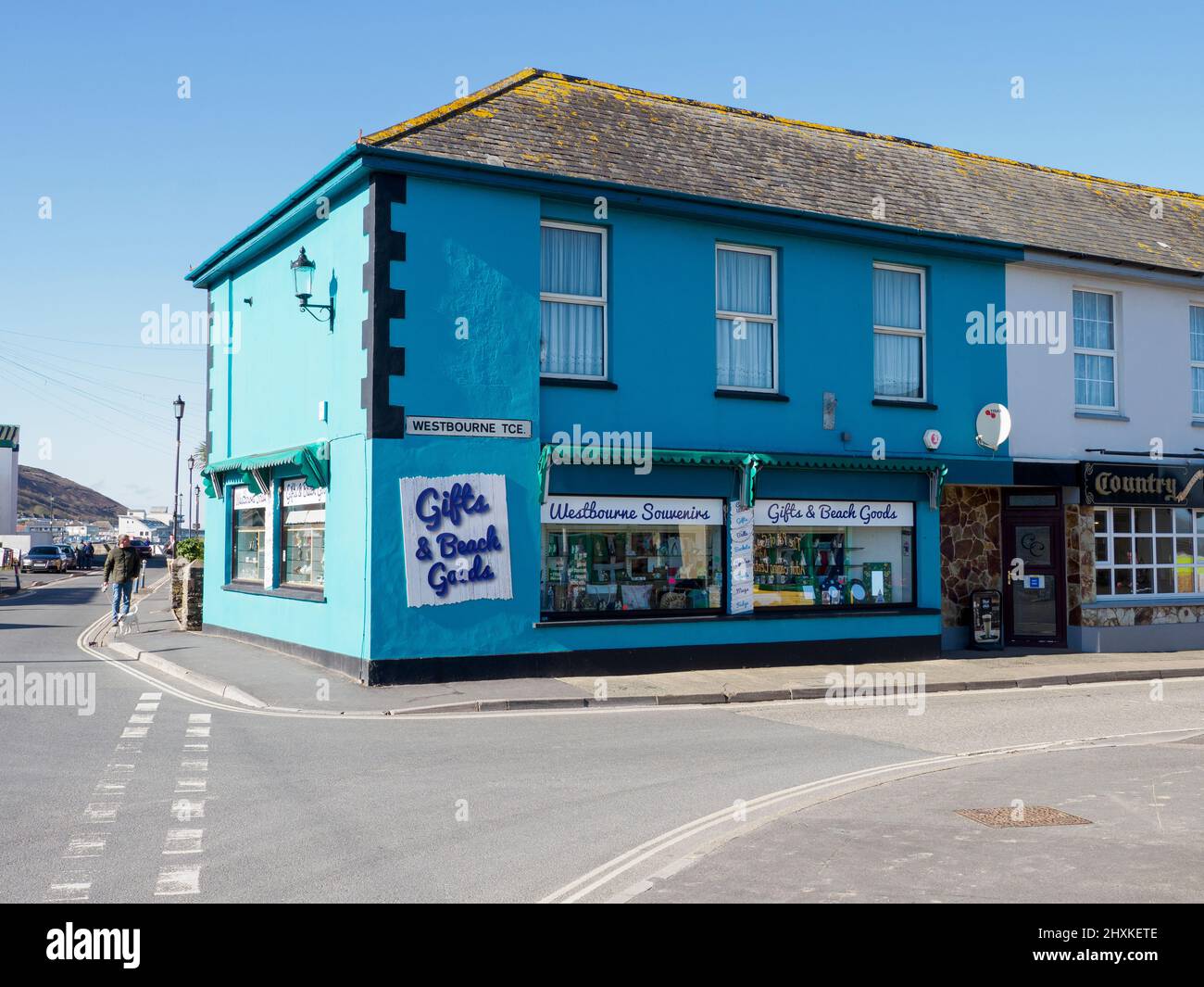 Gifts and beach goods shop, Westward Ho!, Devon, UK Stock Photo