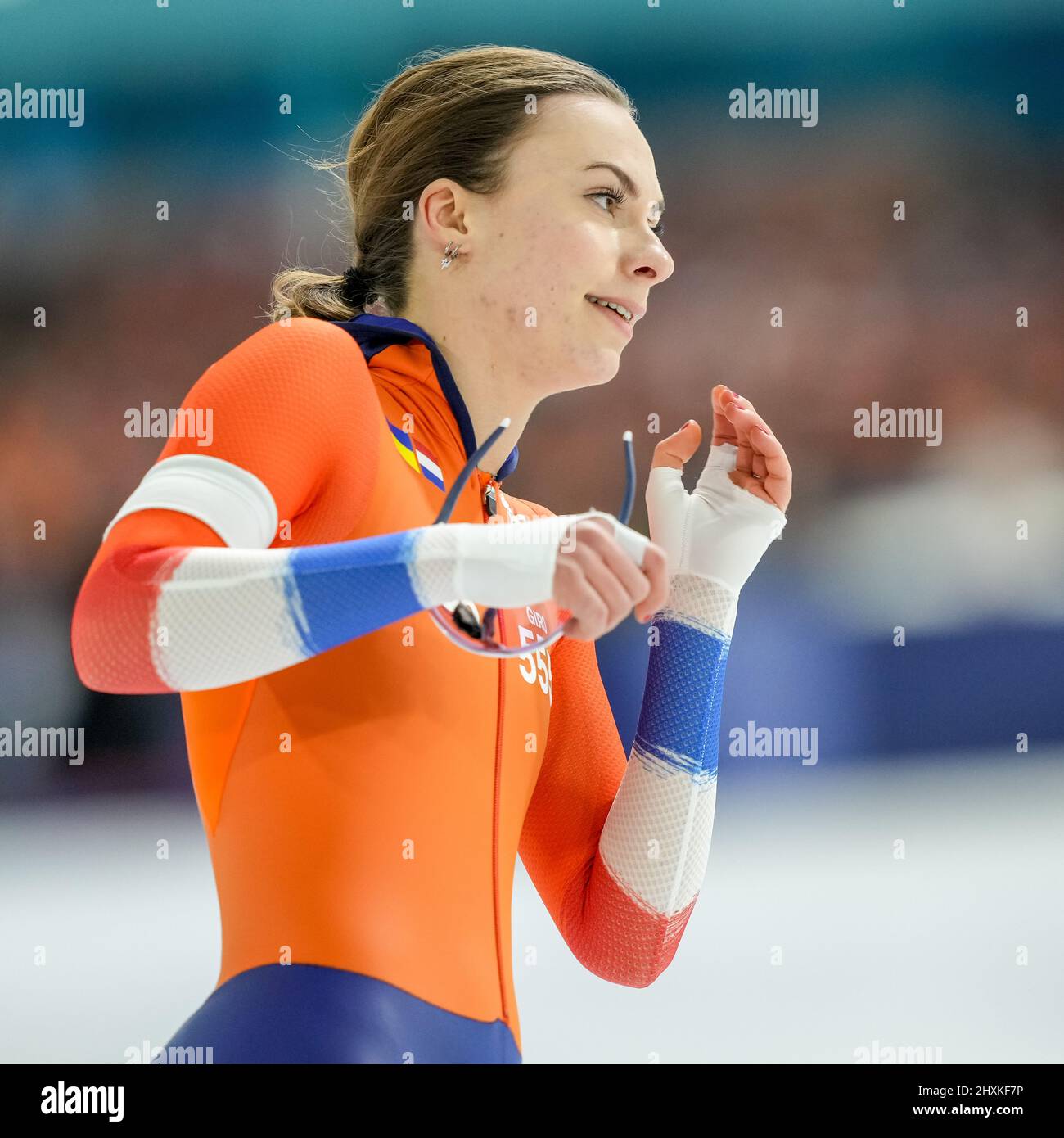 HEERENVEEN, NETHERLANDS MARCH 13 Femke Kok of the Netherlands