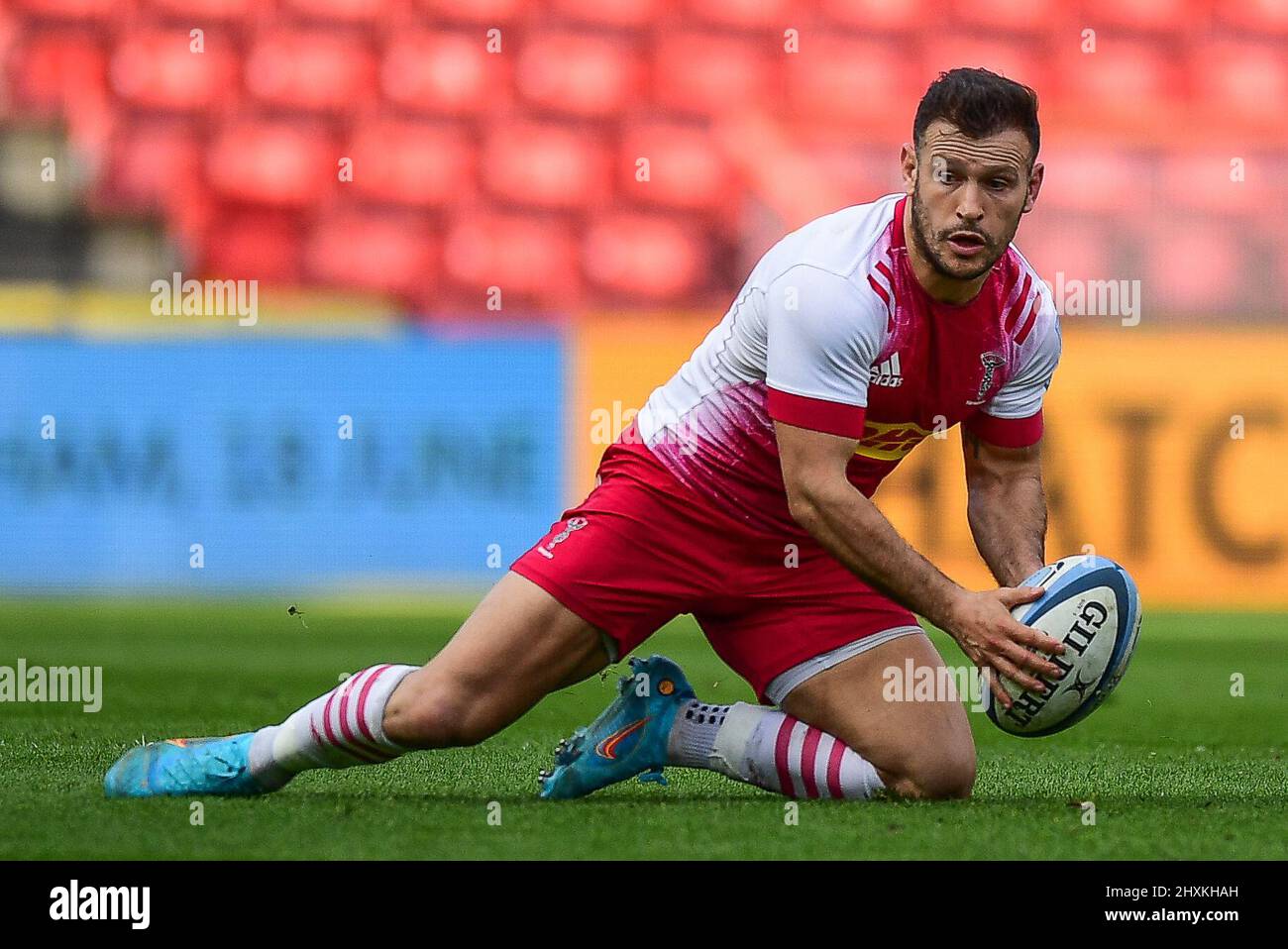 Danny Care of Harlequins Rugby, in action during the game in Bristol