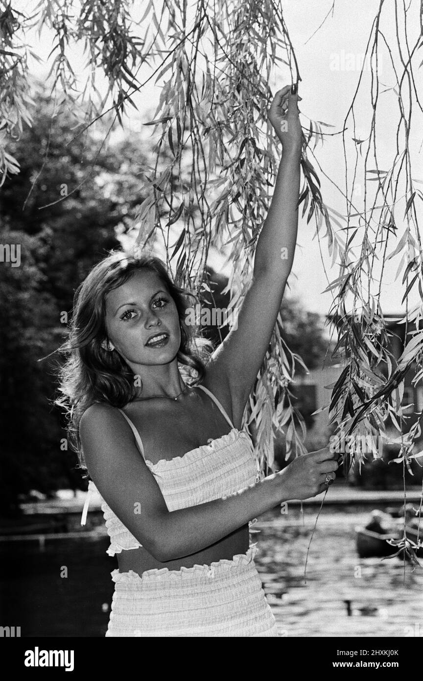 Model Joanne Latham. 25th July 1977. Stock Photo