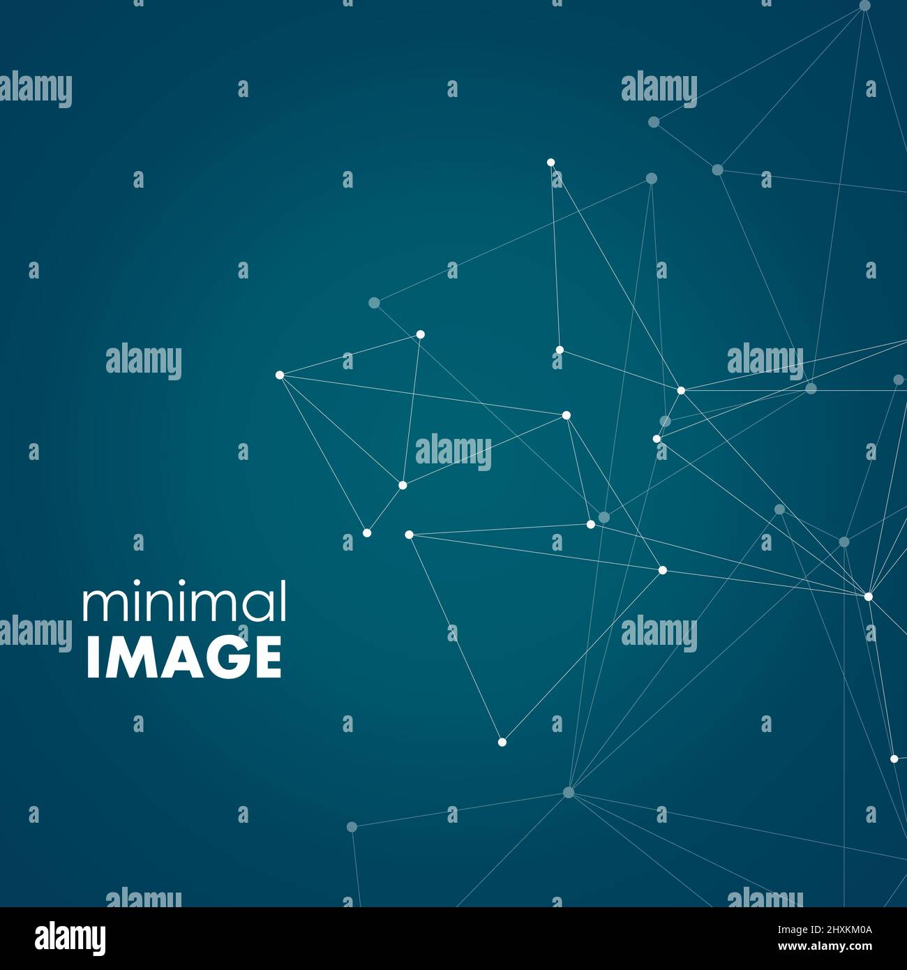 Abstract connection structure on dark background with connecting dots and lines Stock Vector