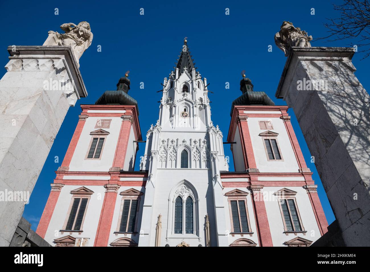 Basilica of the Birth of the Virgin Mary in Mariazell, Austria Stock Photo