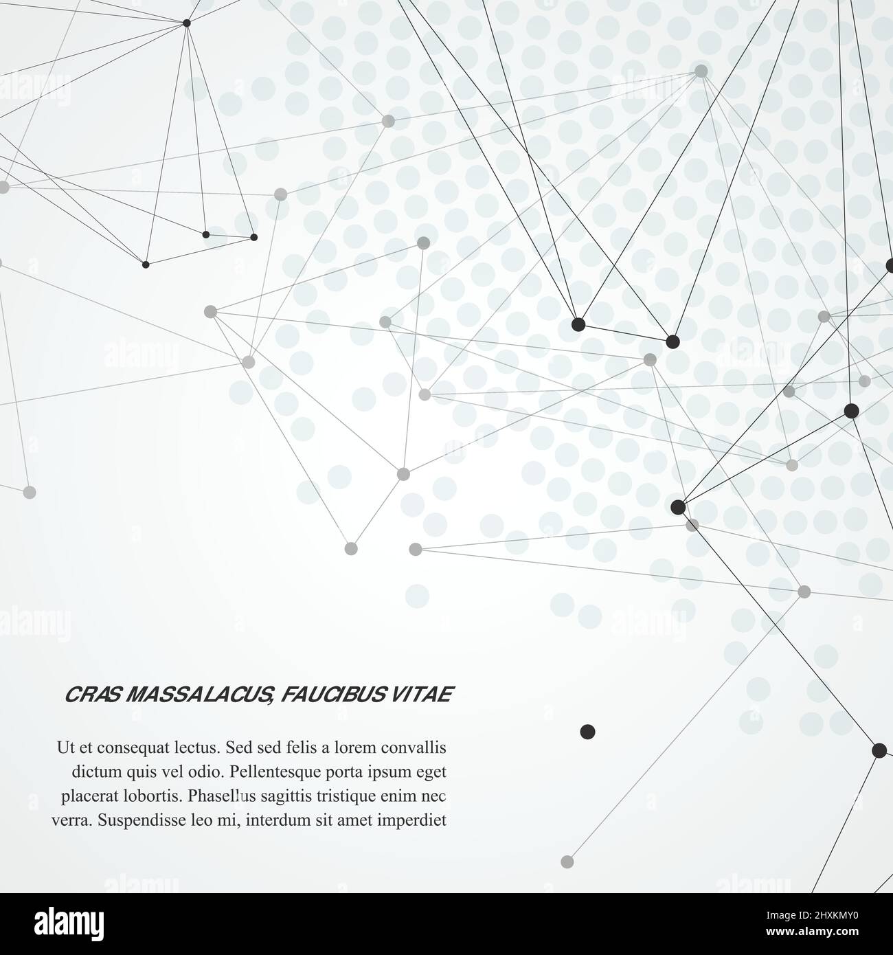 Actual network connections with dots and lines Stock Vector