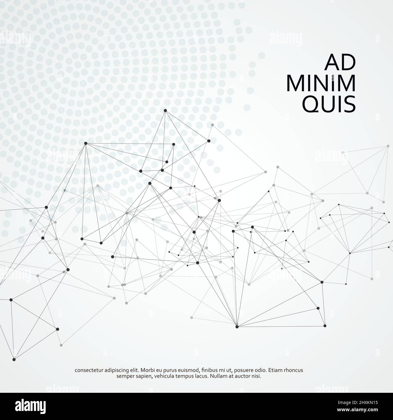 Actual network connections background with dots and lines. Modern technology and social design Stock Vector