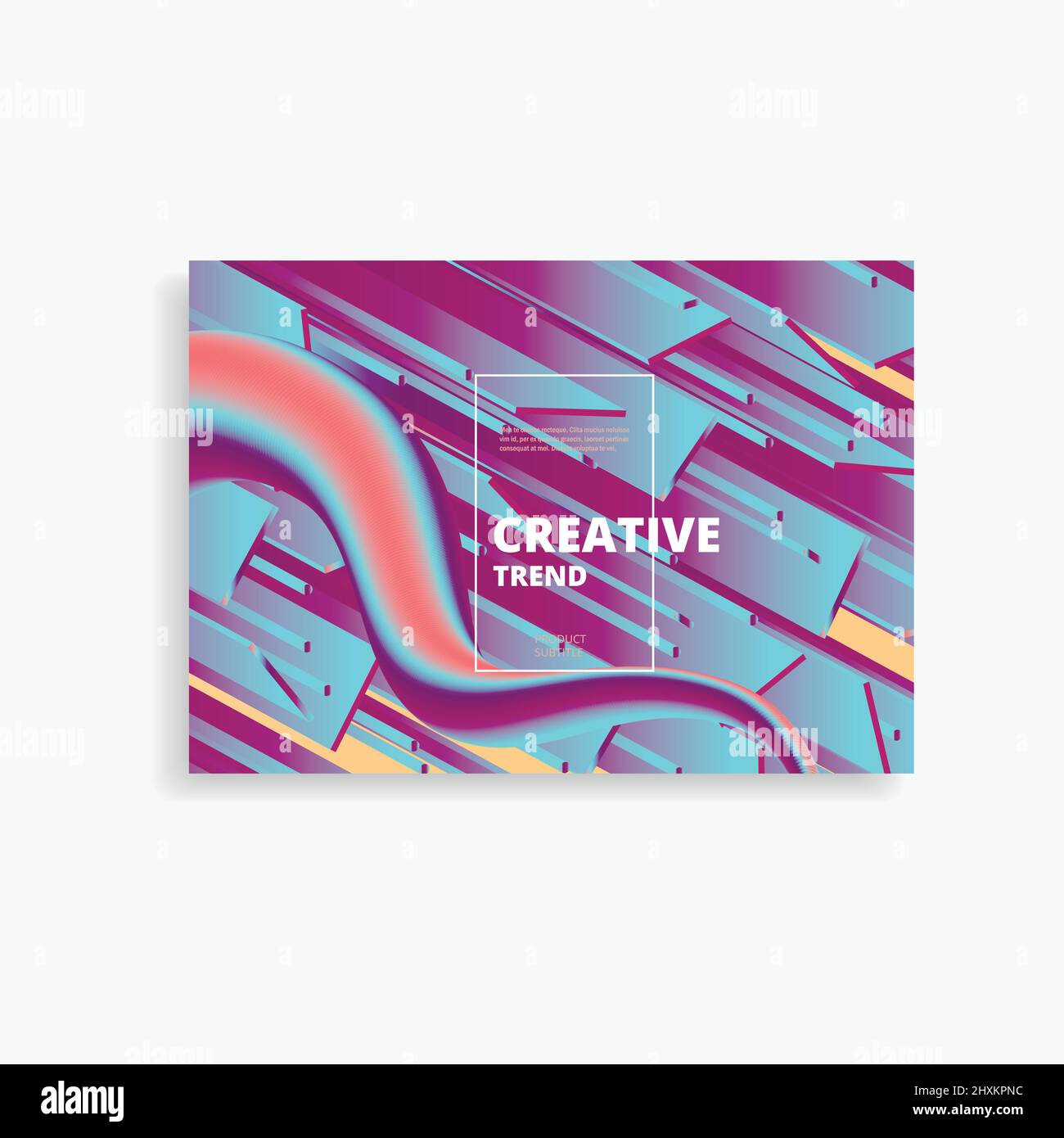 Vector modern illustration with colored poster for dynamic design Stock ...