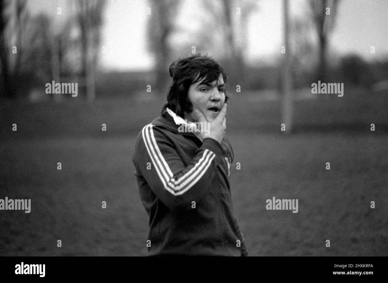 Photo Vintage 1980 – Steve Holdstock à L'entraînement Du Rugby Union D'Angleterre