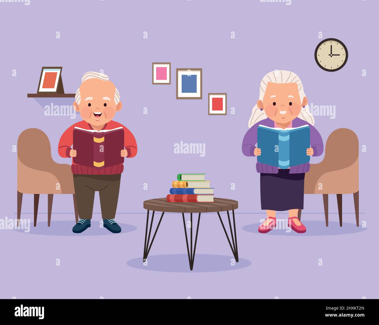 old couple continuing education Stock Vector Image & Art - Alamy