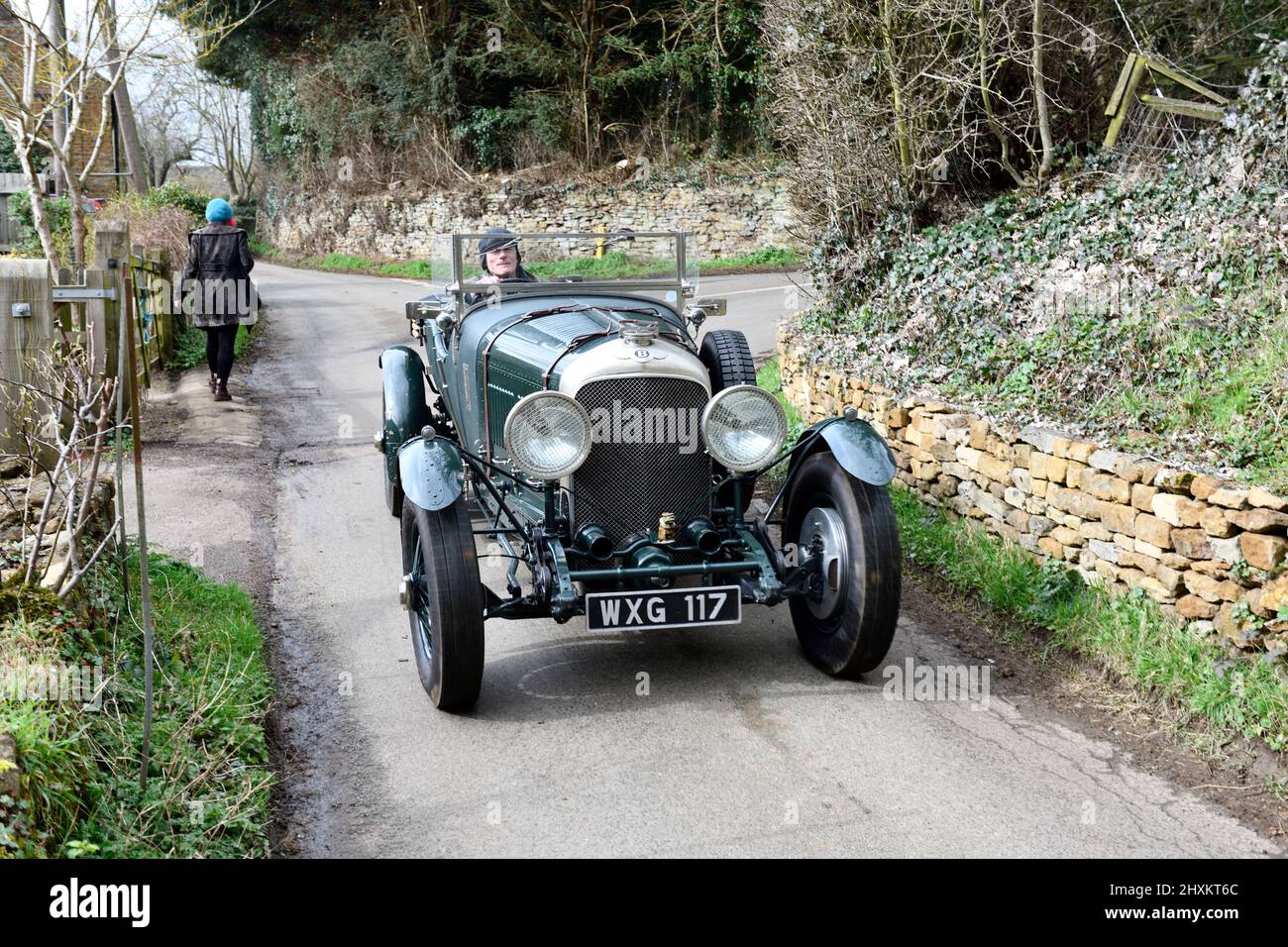 Classic Car Meet at Hook Norton Brewery Oxfordshire England uk March 2022 Stock Photo