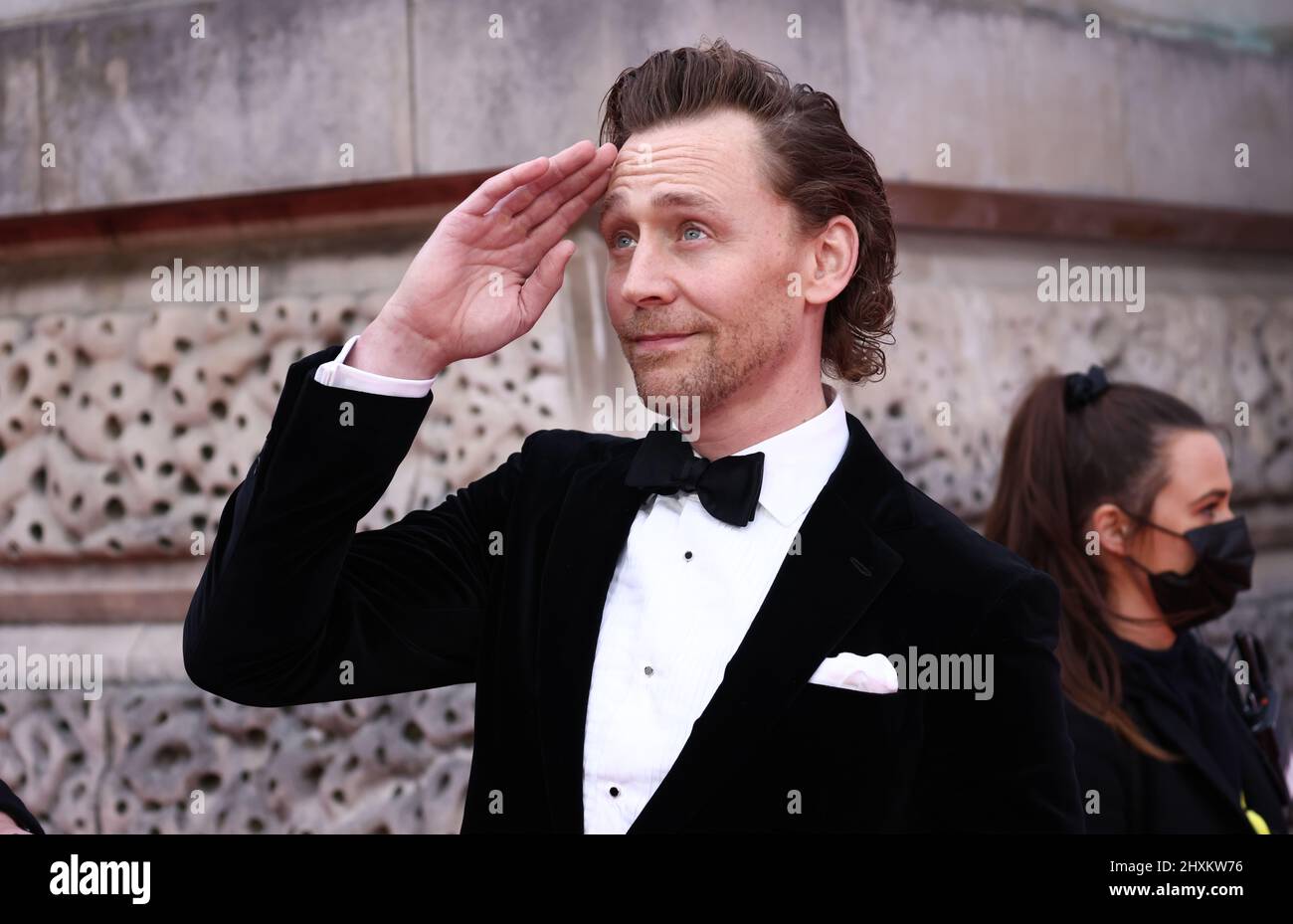 Tom Hiddleston arrives at the 75th British Academy of Film and Television Awards (BAFTA) at the Royal Albert Hall in London, Britain, March 13, 2022. REUTERS/Henry Nicholls Stock Photo