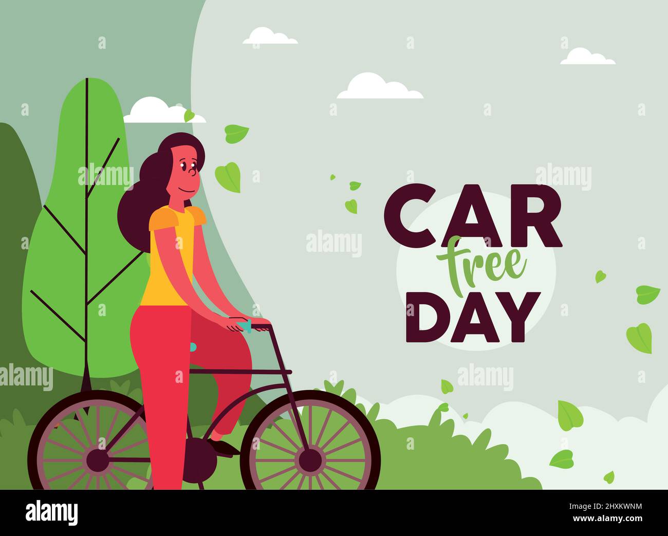 car free day postcard Stock Vector Image & Art - Alamy