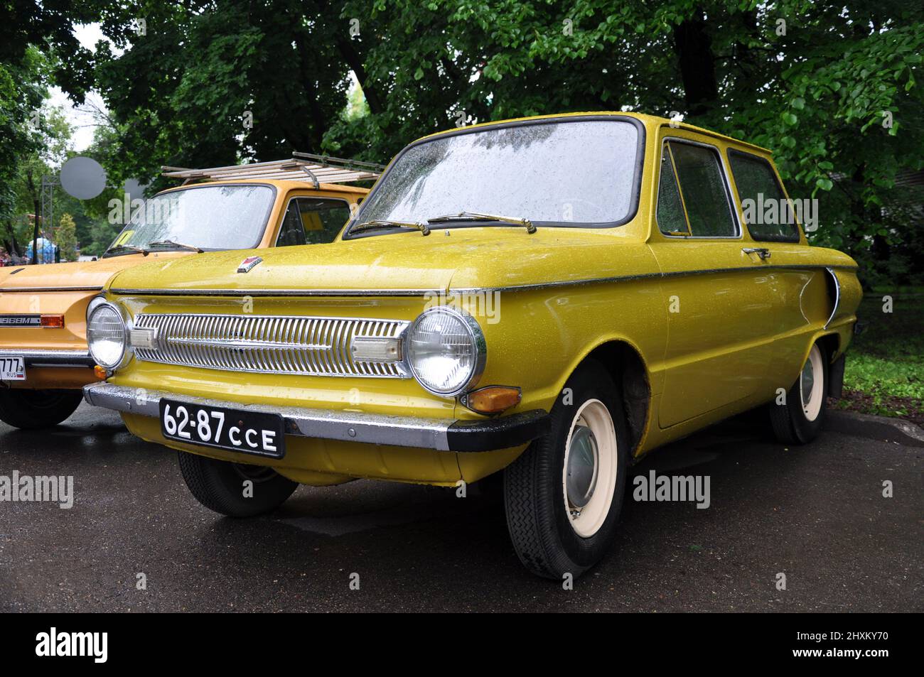 Moscow / Russia - May 20, 2018: The Soviet car ZAZ "Zaporozhets" is a  subcompact compact car of a small class Stock Photo - Alamy