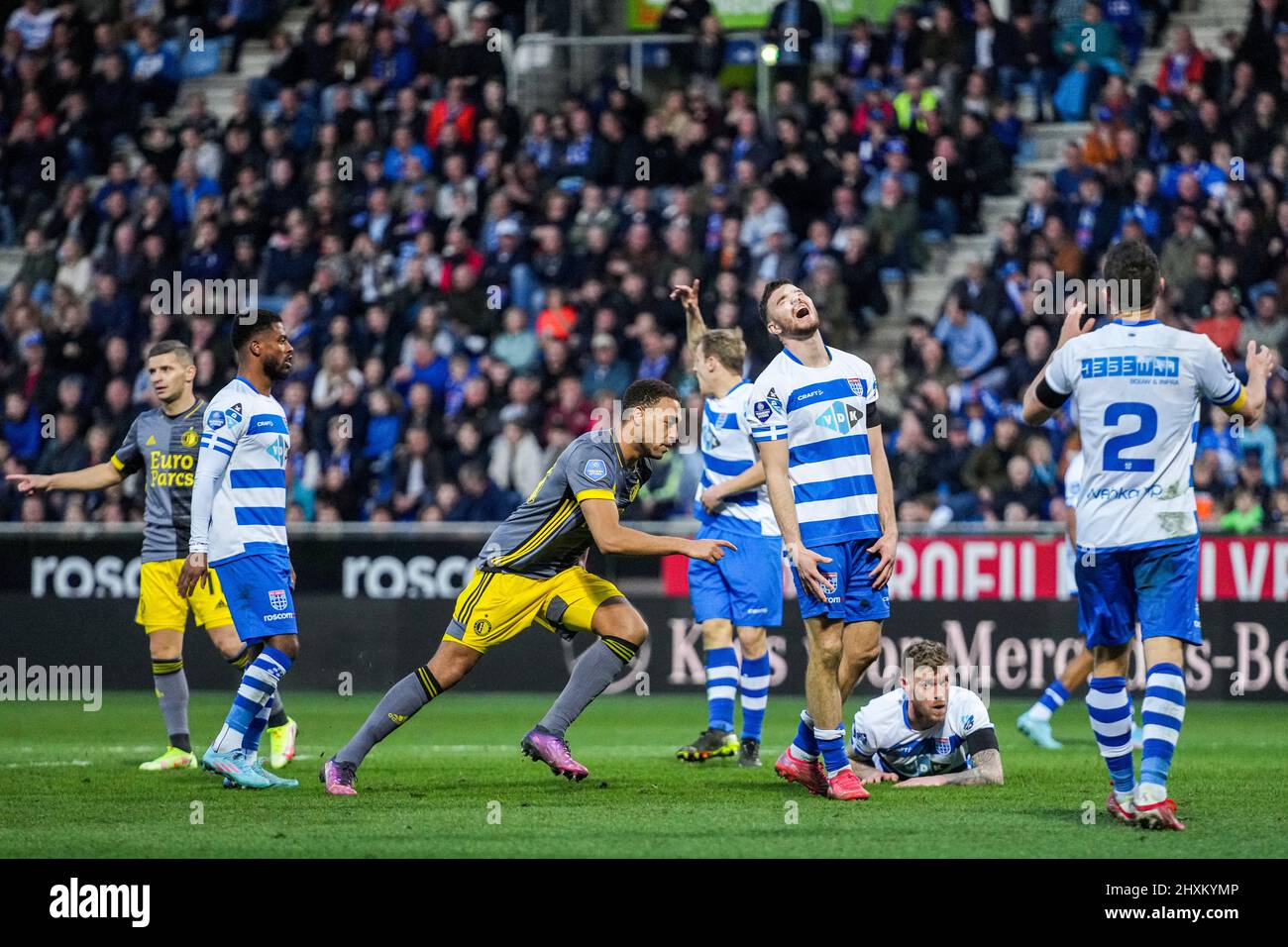 Zwolle Cyriel Dessers of Feyenoord scores the 12 during the match