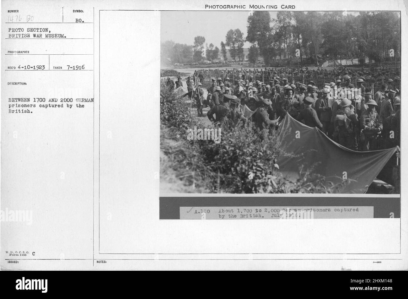 Between 1700 and 2000 German prisoners captured by the British ...