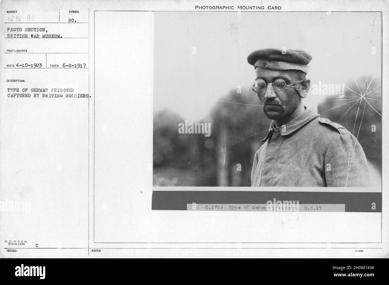 Type of German prisoner captured by British soldiers. 6-8-1917 ...