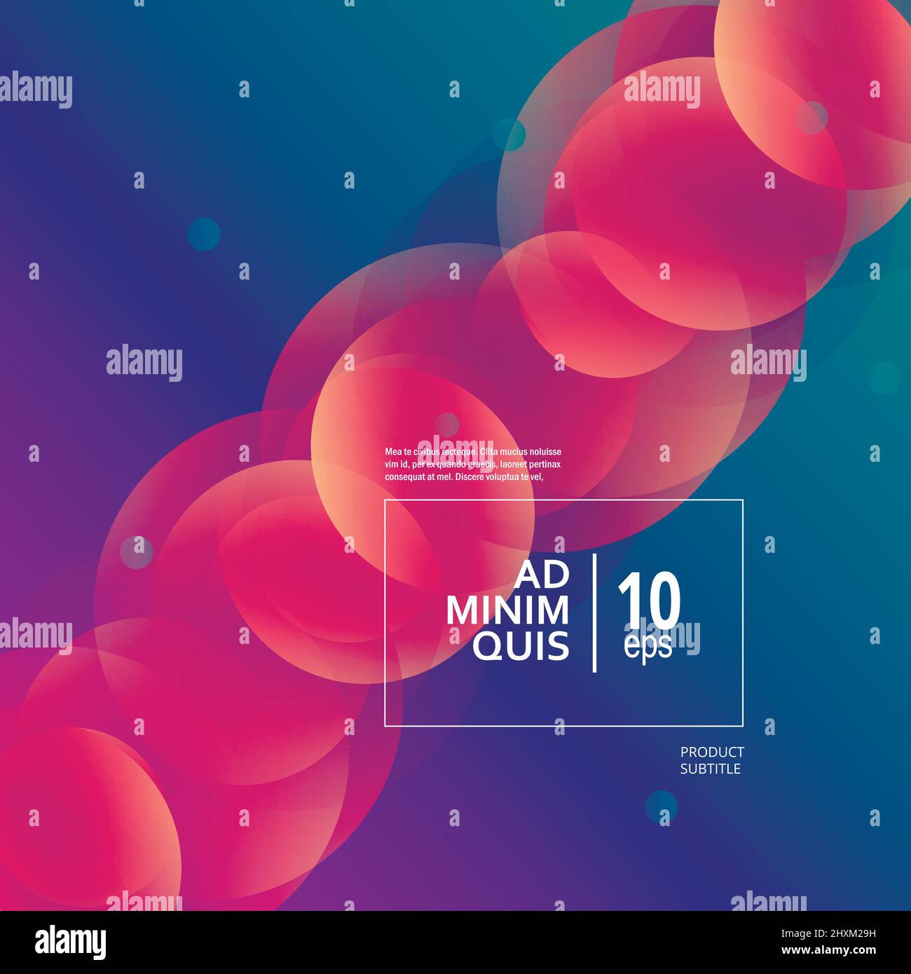 Creative geometric template with trendy gradient composition Stock Vector