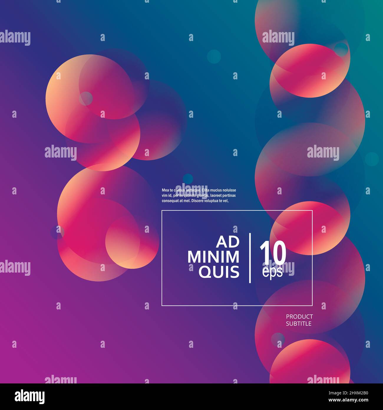 Creative geometric template with trendy gradient composition Stock Vector