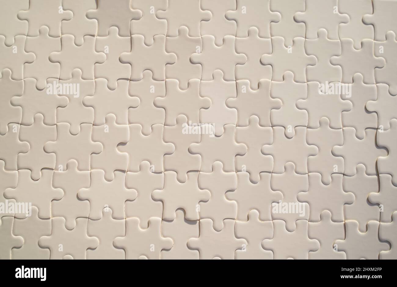 White puzzles texture. Business background. Framework Mockup Stock Photo