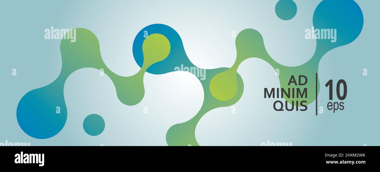Banner background with abstract connected shapes Stock Vector