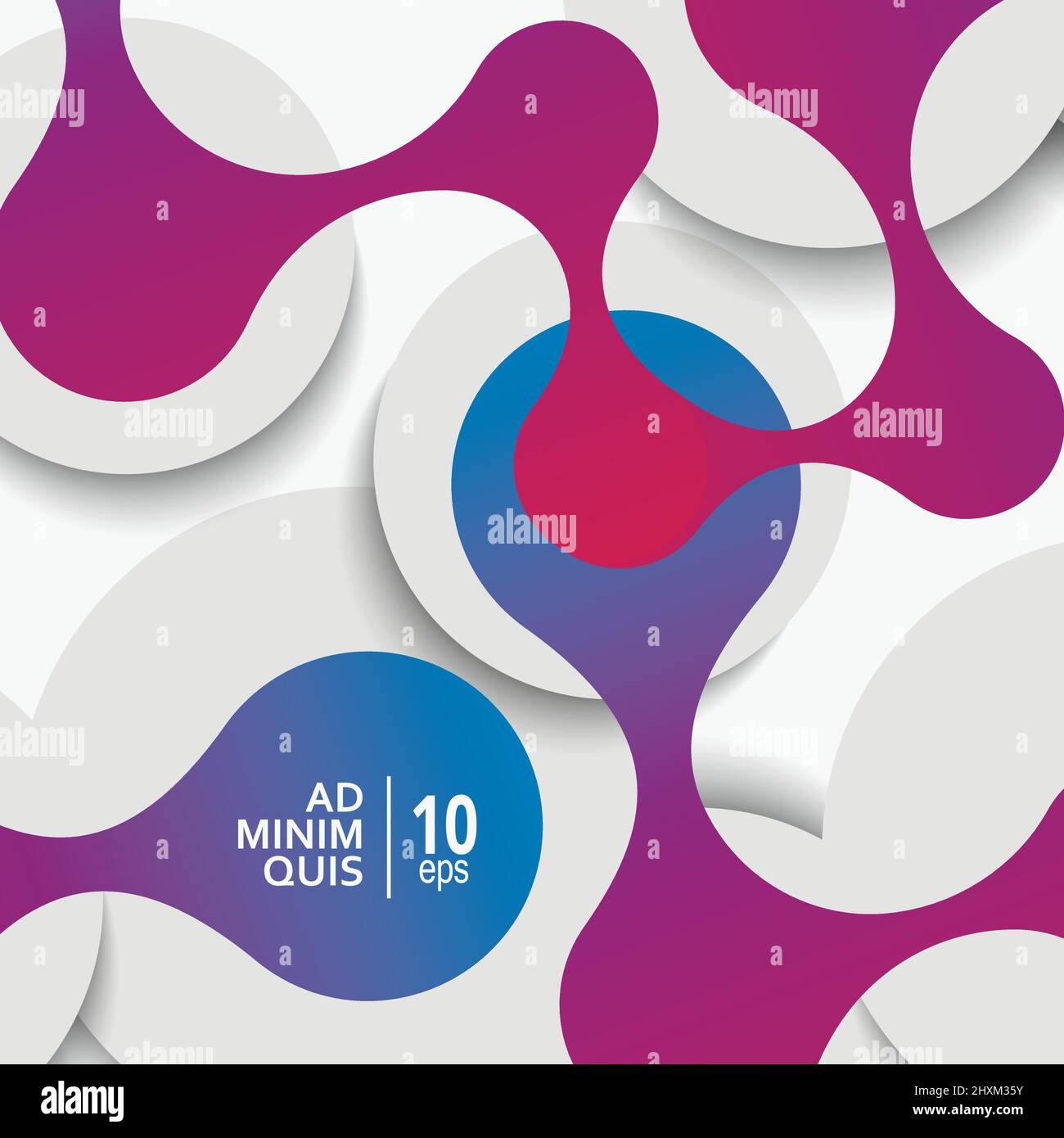 Vector abstract background with connect circles and circles shadows ...