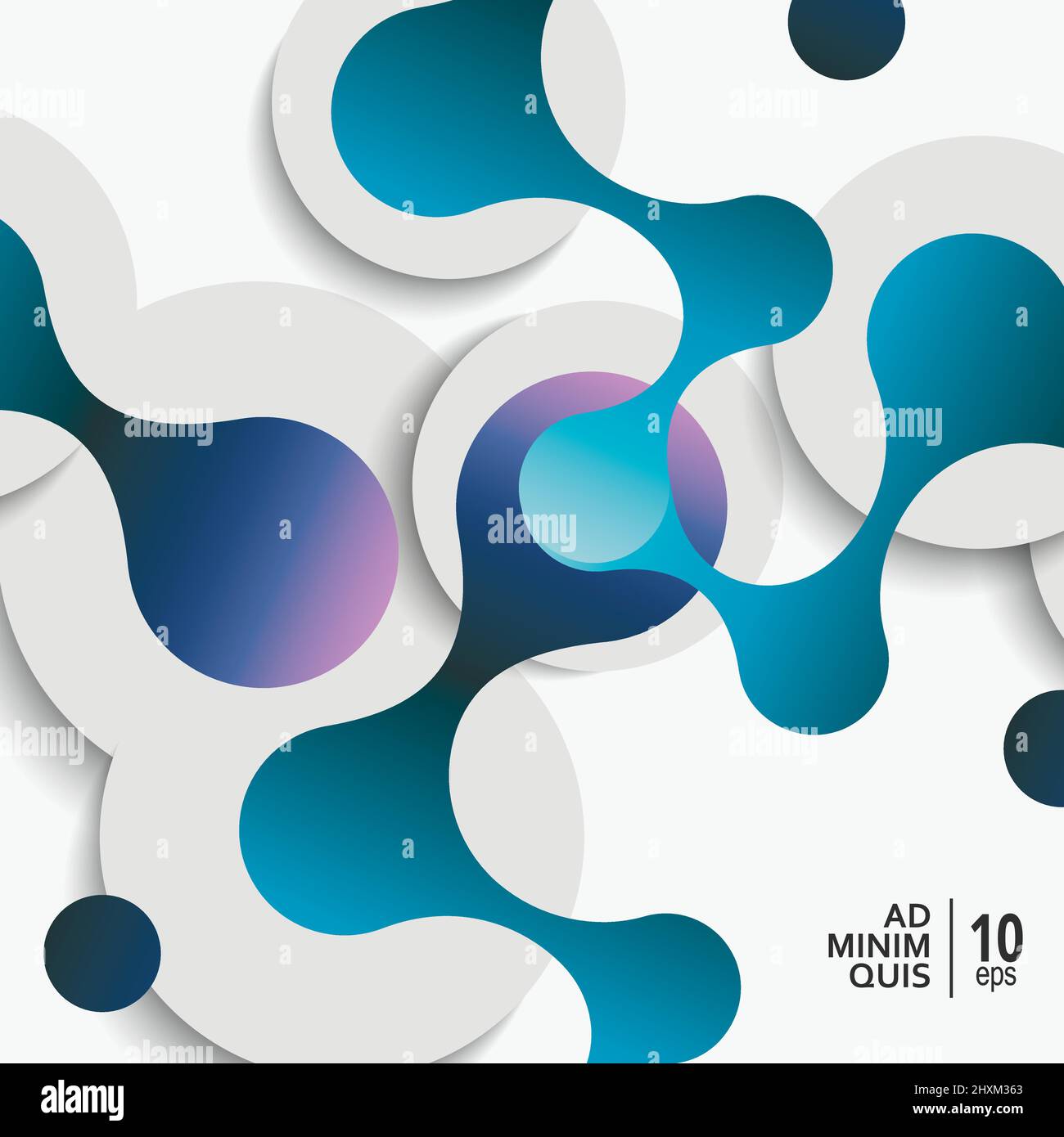 Vector abstract background with connect circles and circles shadows ...