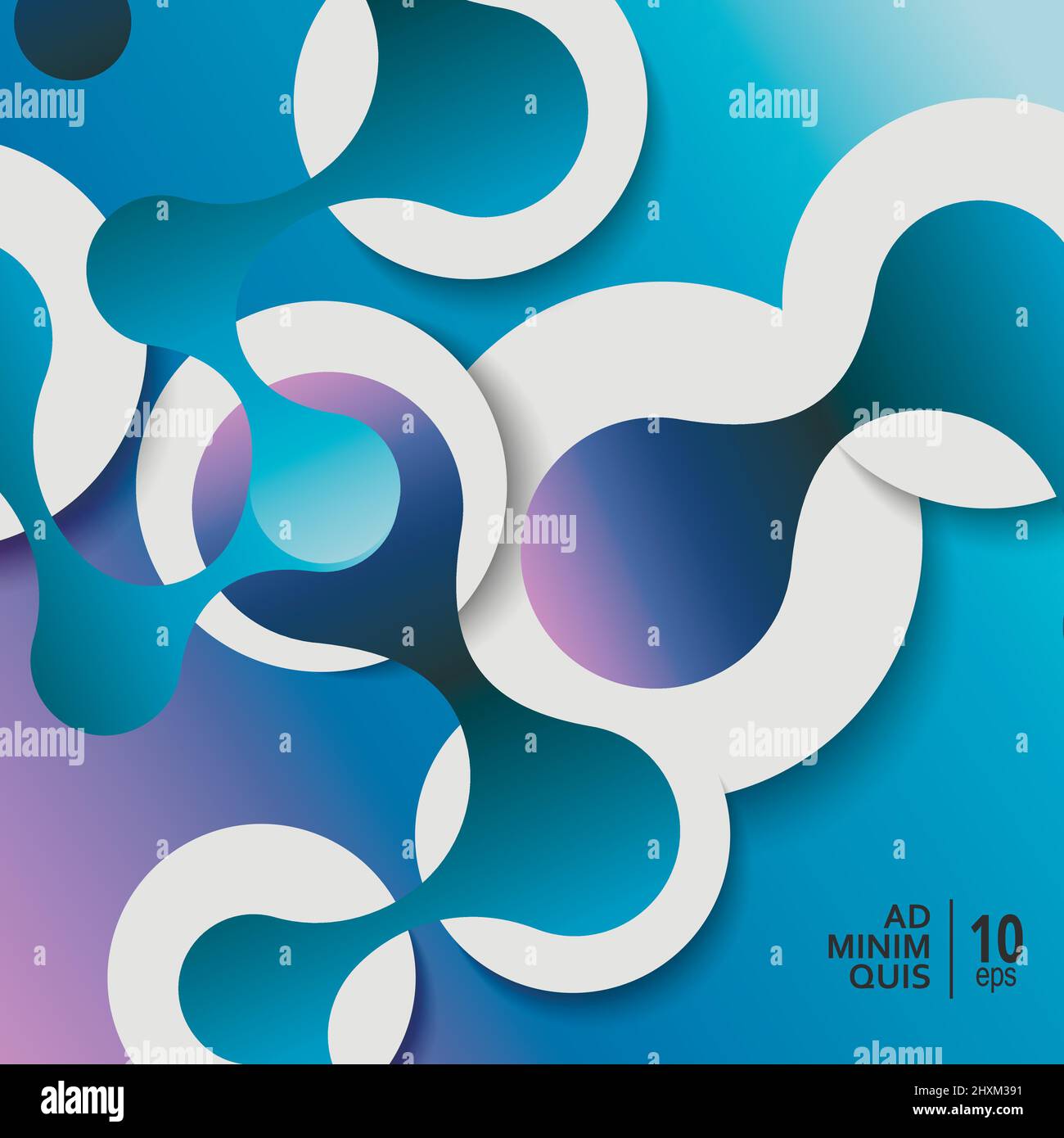 Vector abstract background with connect circles and circles shadows ...