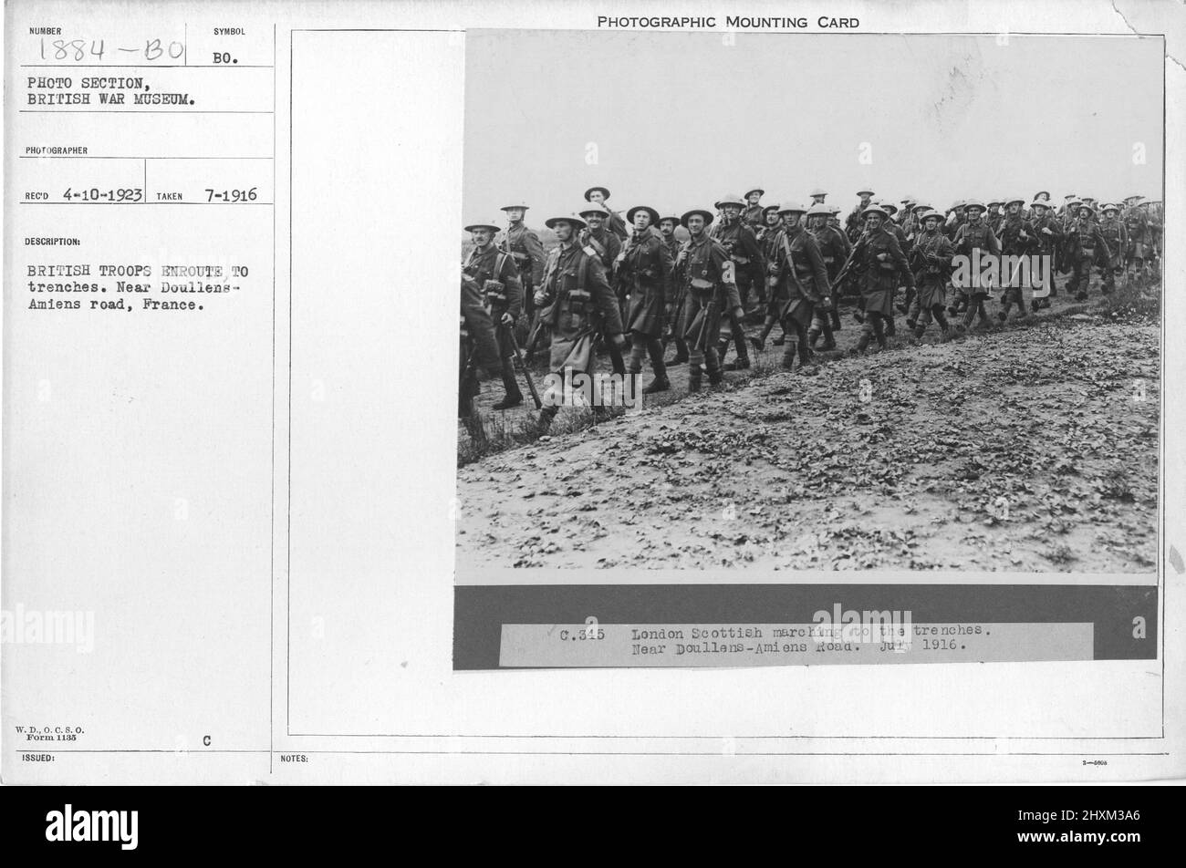 World war one trenches photographs Black and White Stock Photos ...