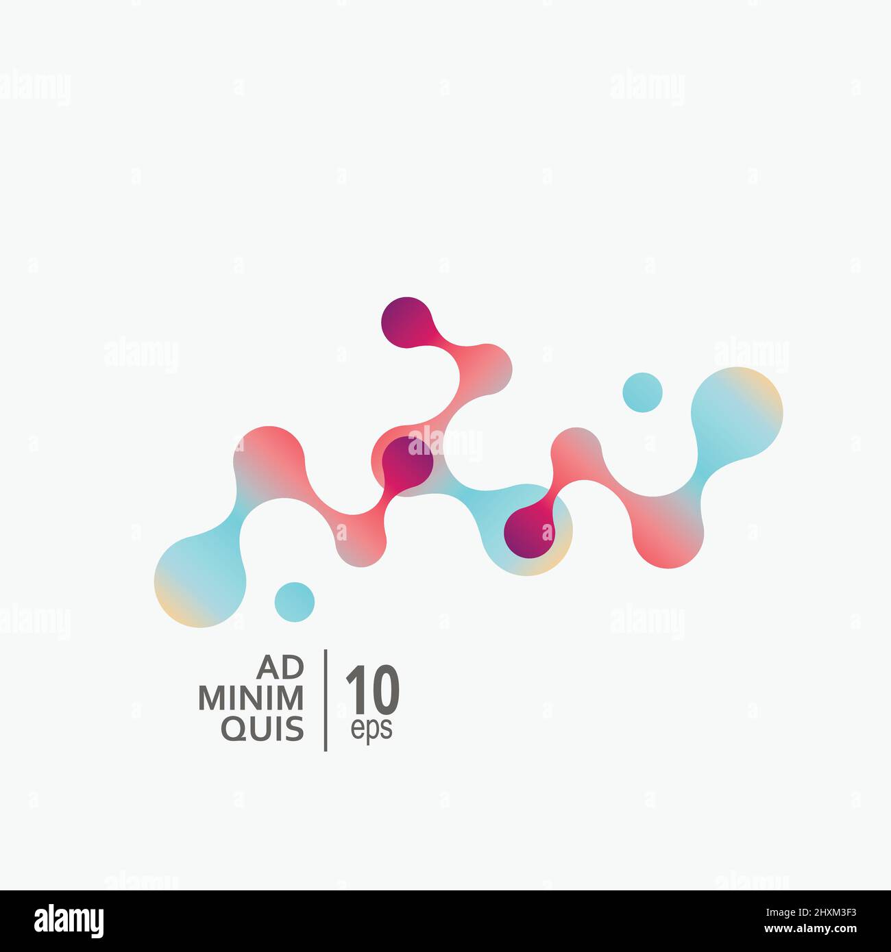 Vector abstract circles connected background Stock Vector